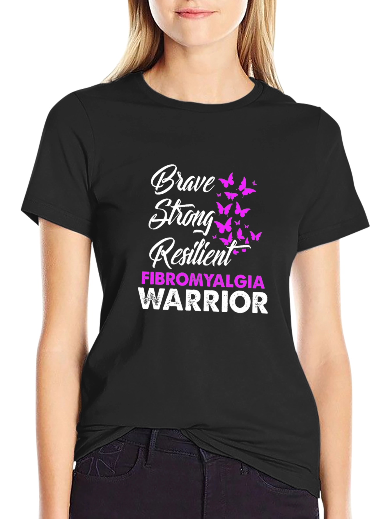 Brave Strong Resilient Fibromyalgia Warrior T-Shirt