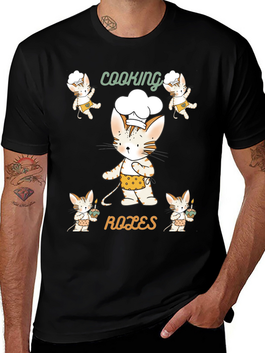 Cooking Roles Cat T-Shirt Chef Kitten Tee