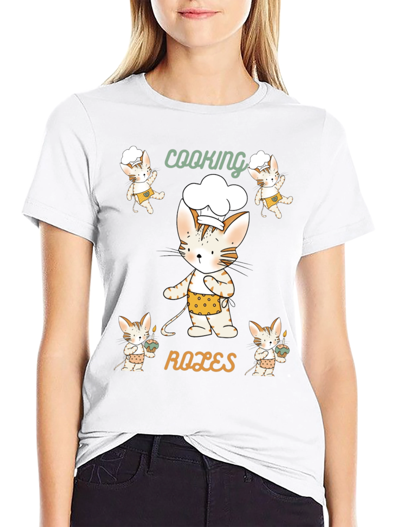 Cooking Roles Cat T-Shirt Chef Kitten Tee