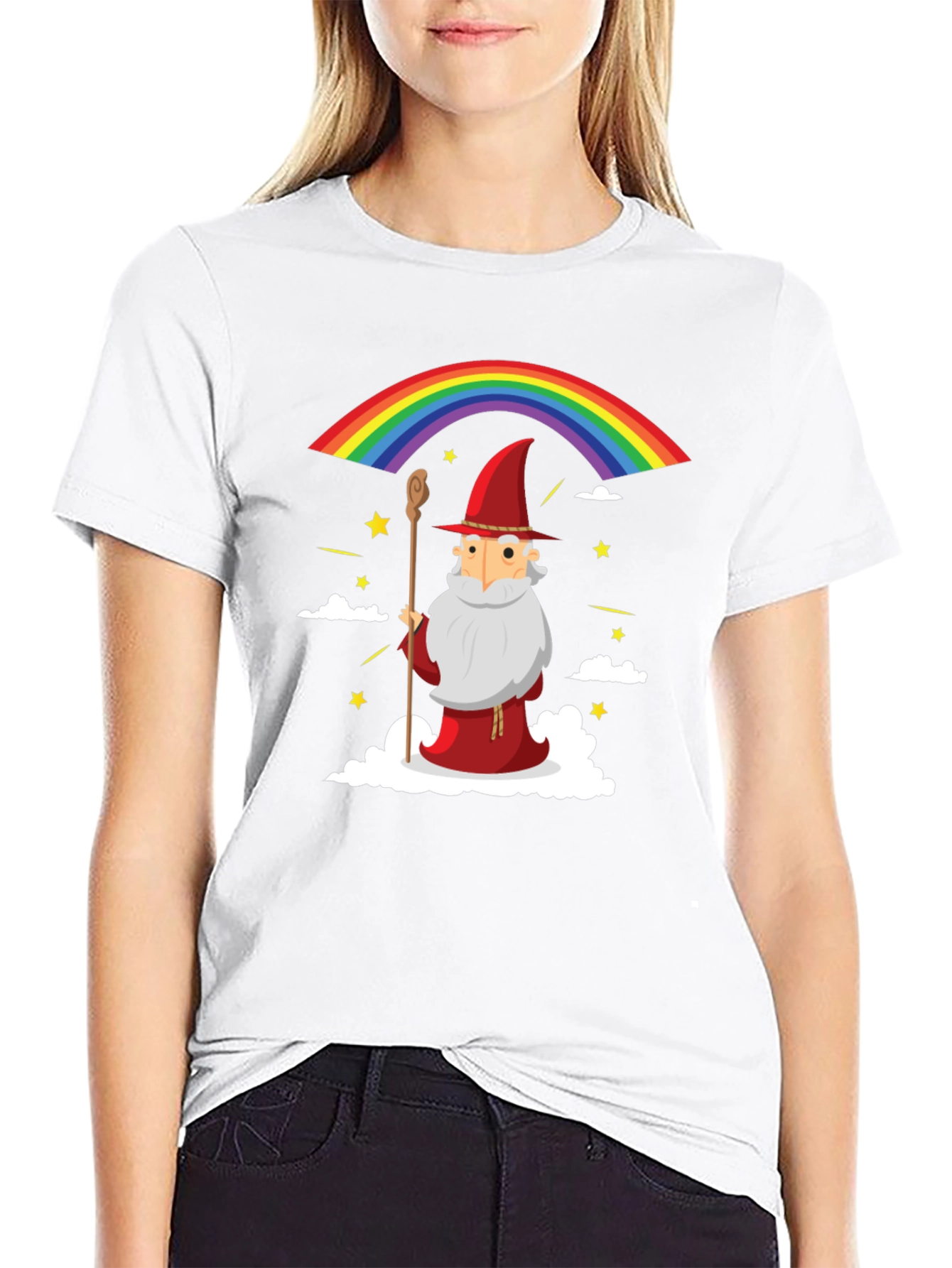 Wizard Rainbow Graphic T-Shirt