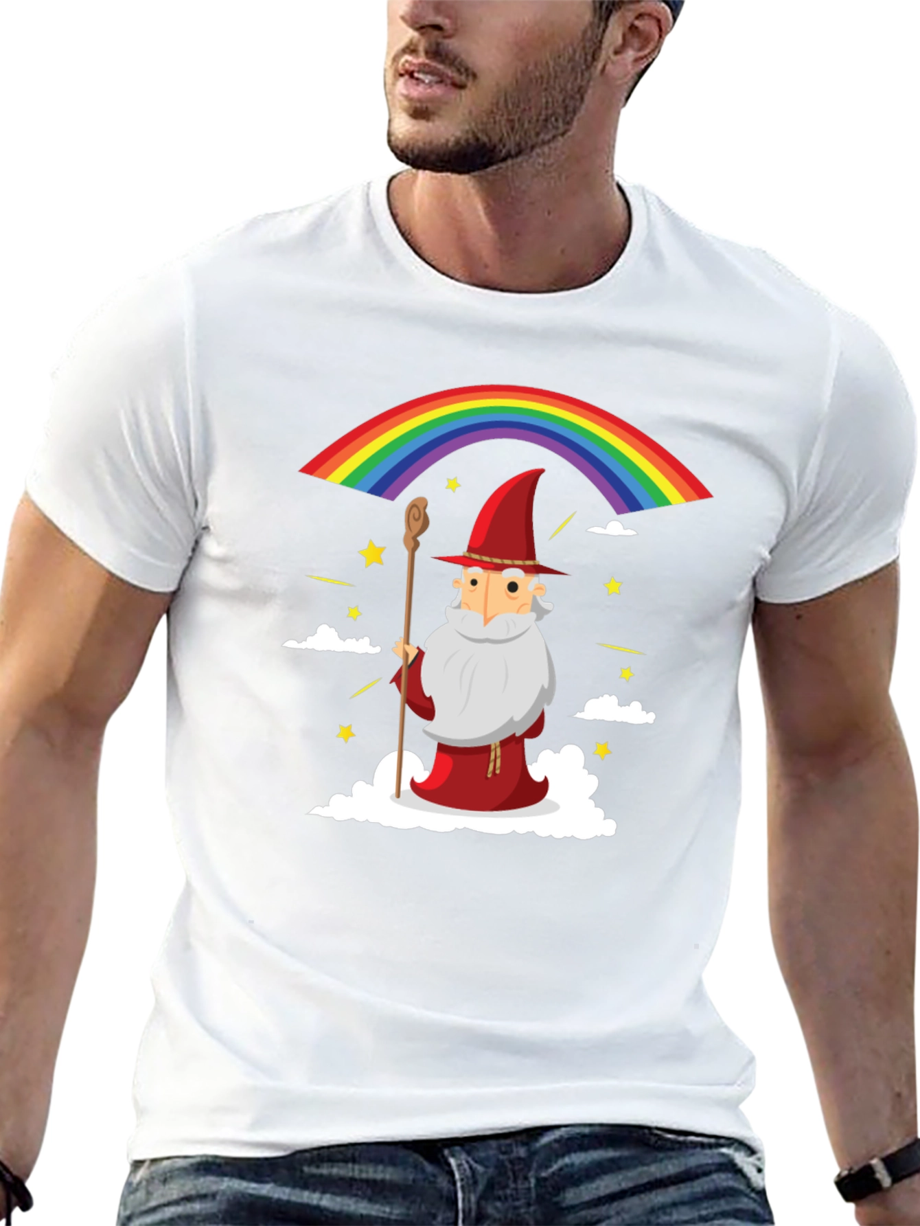 Wizard Rainbow Graphic T-Shirt