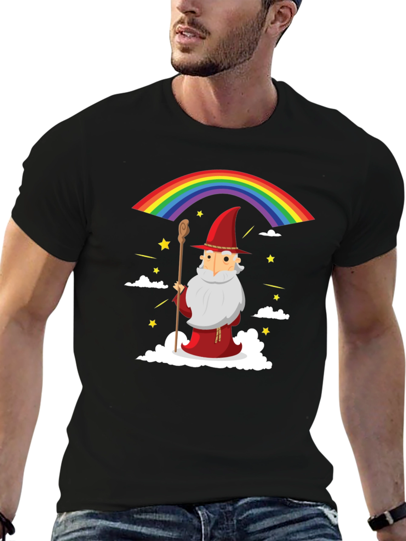 Wizard Rainbow Graphic T-Shirt