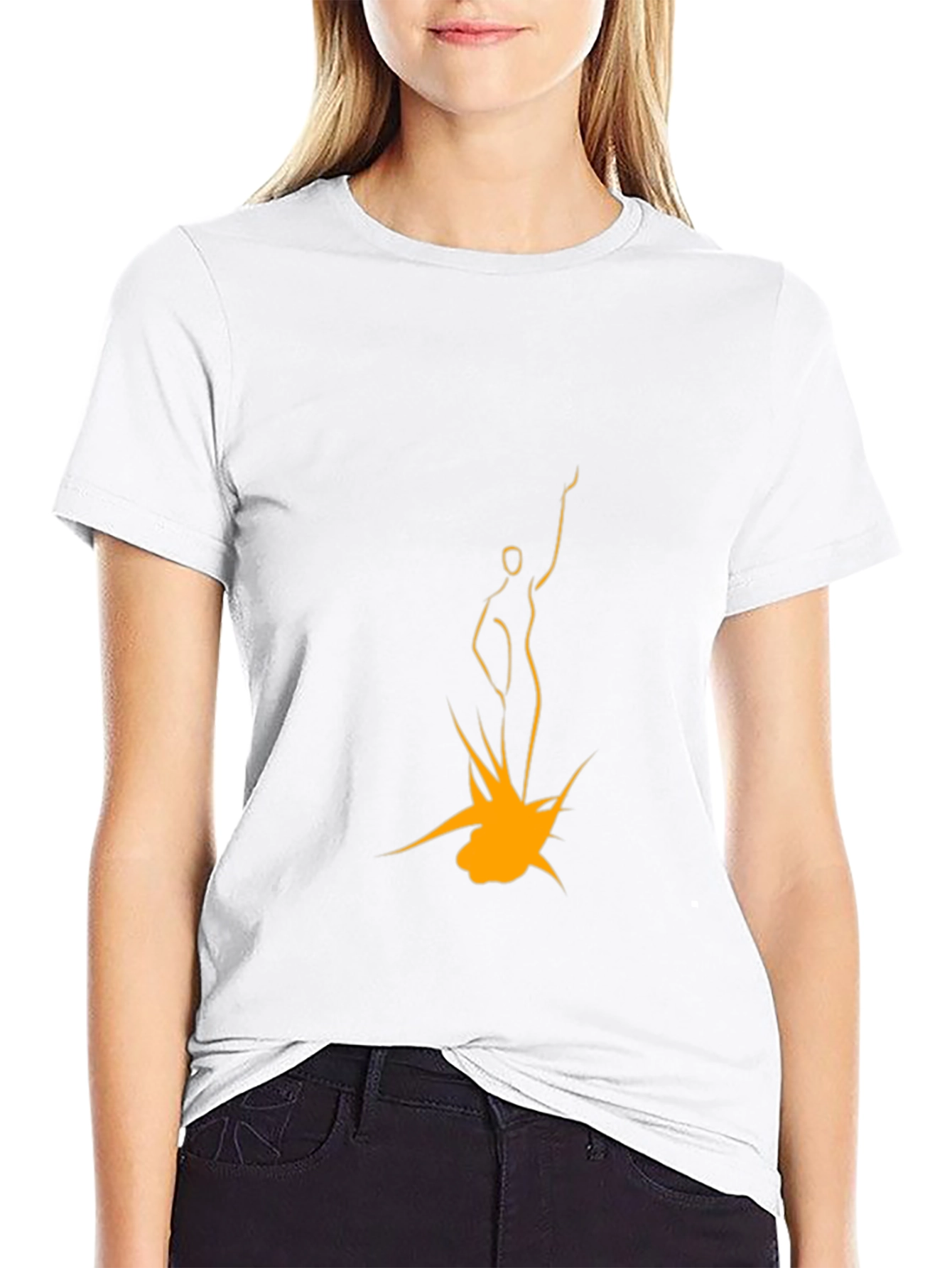 Modern Art Graphic T-Shirt - Black
