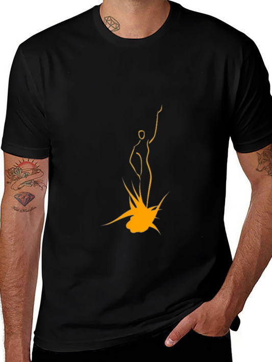 Modern Art Graphic T-Shirt - Black