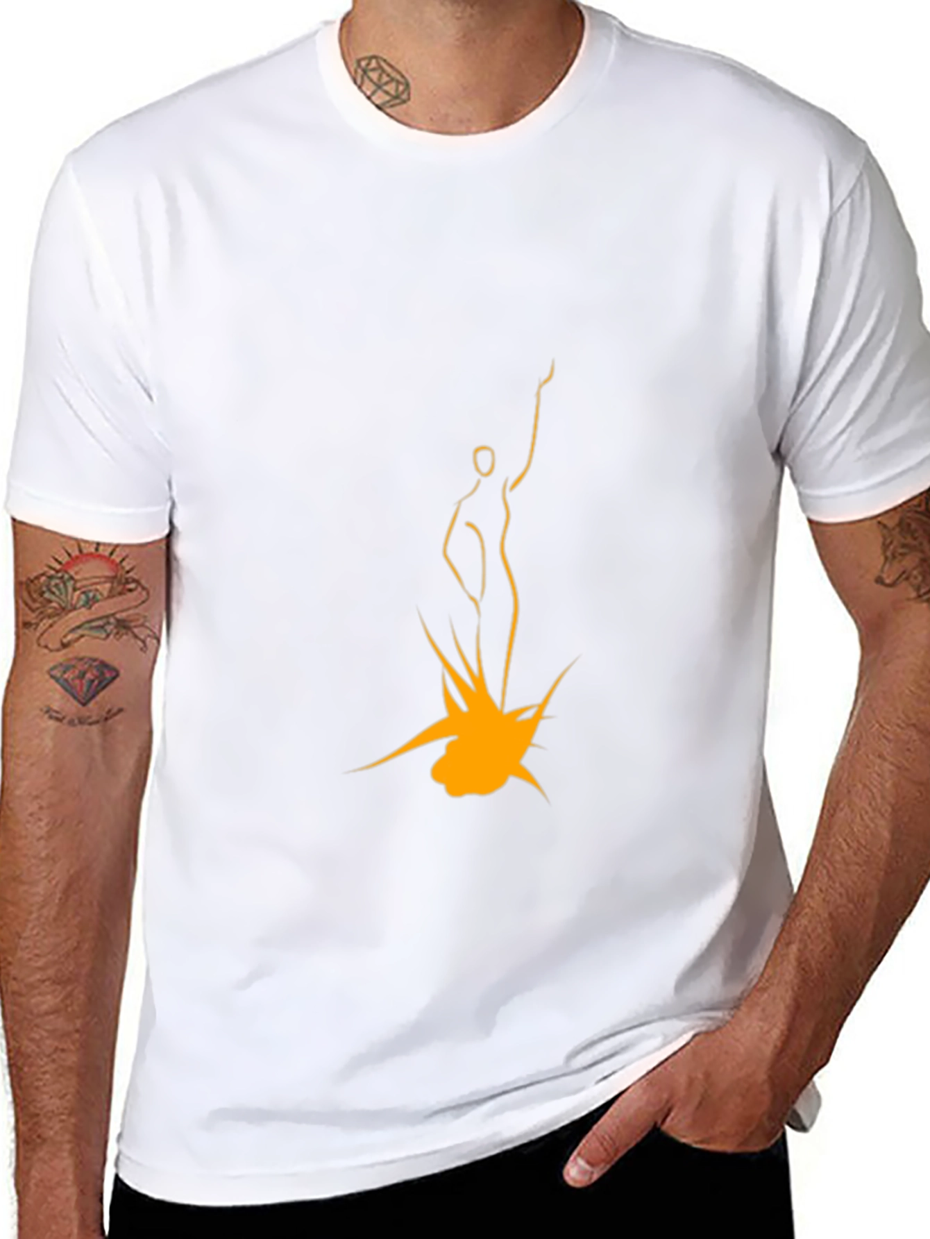Modern Art Graphic T-Shirt - Black