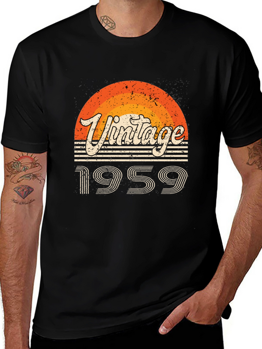 Vintage 1959 Graphic T-Shirt - Retro Birthday Tee