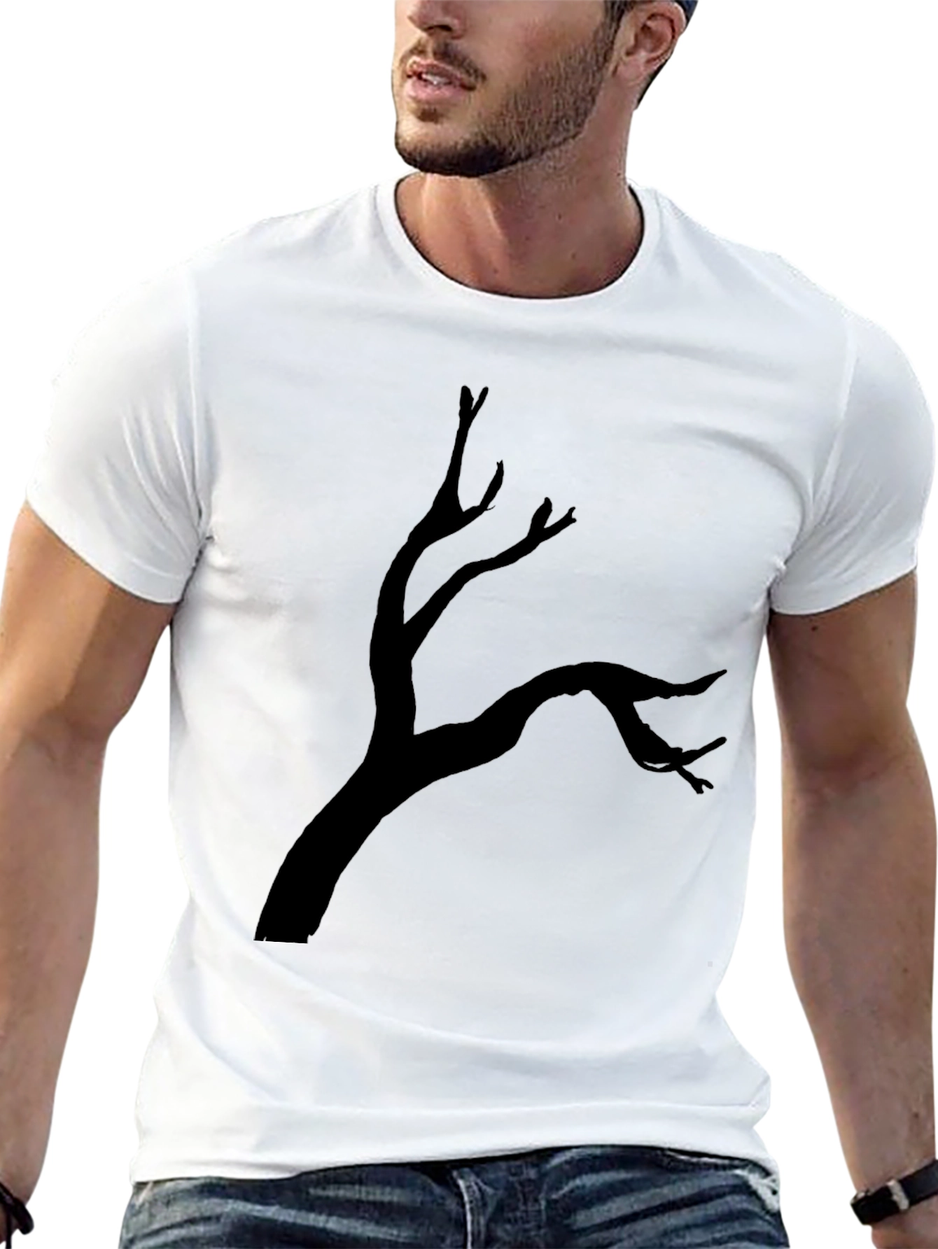 Spooky Tree Graphic Black T-Shirt