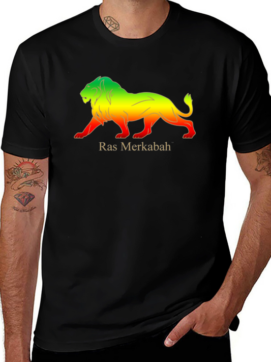 Ras Merkabah Lion Graphic T-Shirt