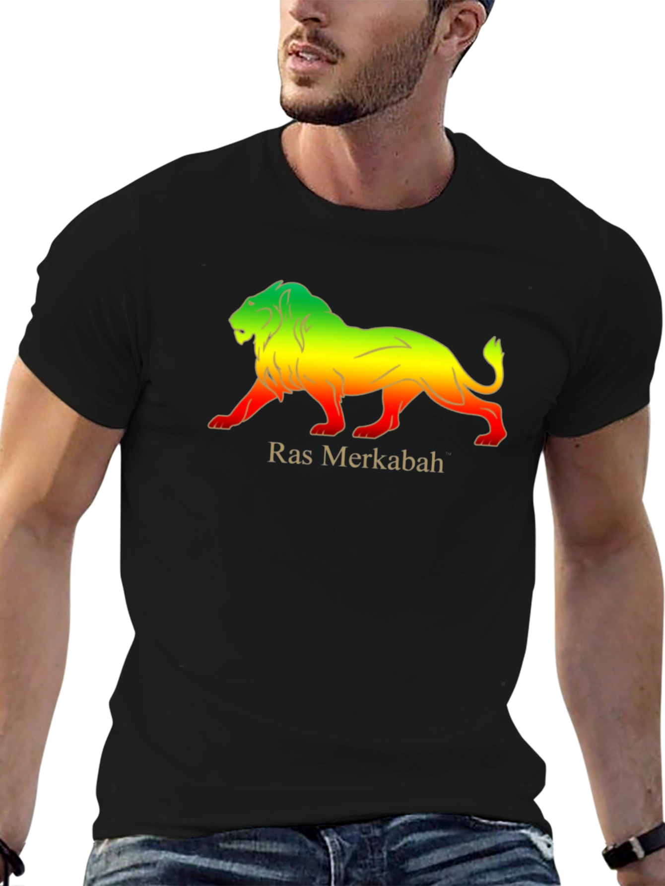 Ras Merkabah Lion Graphic T-Shirt