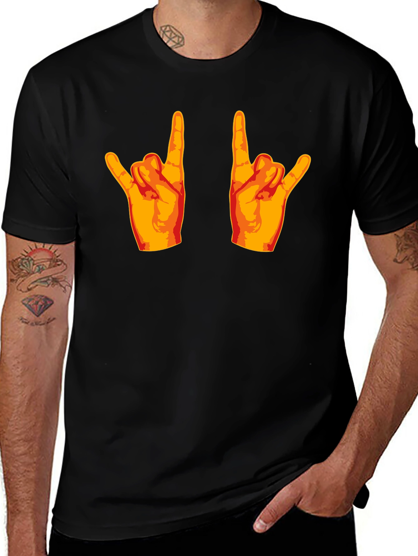 Rock On Gesture Graphic Tee