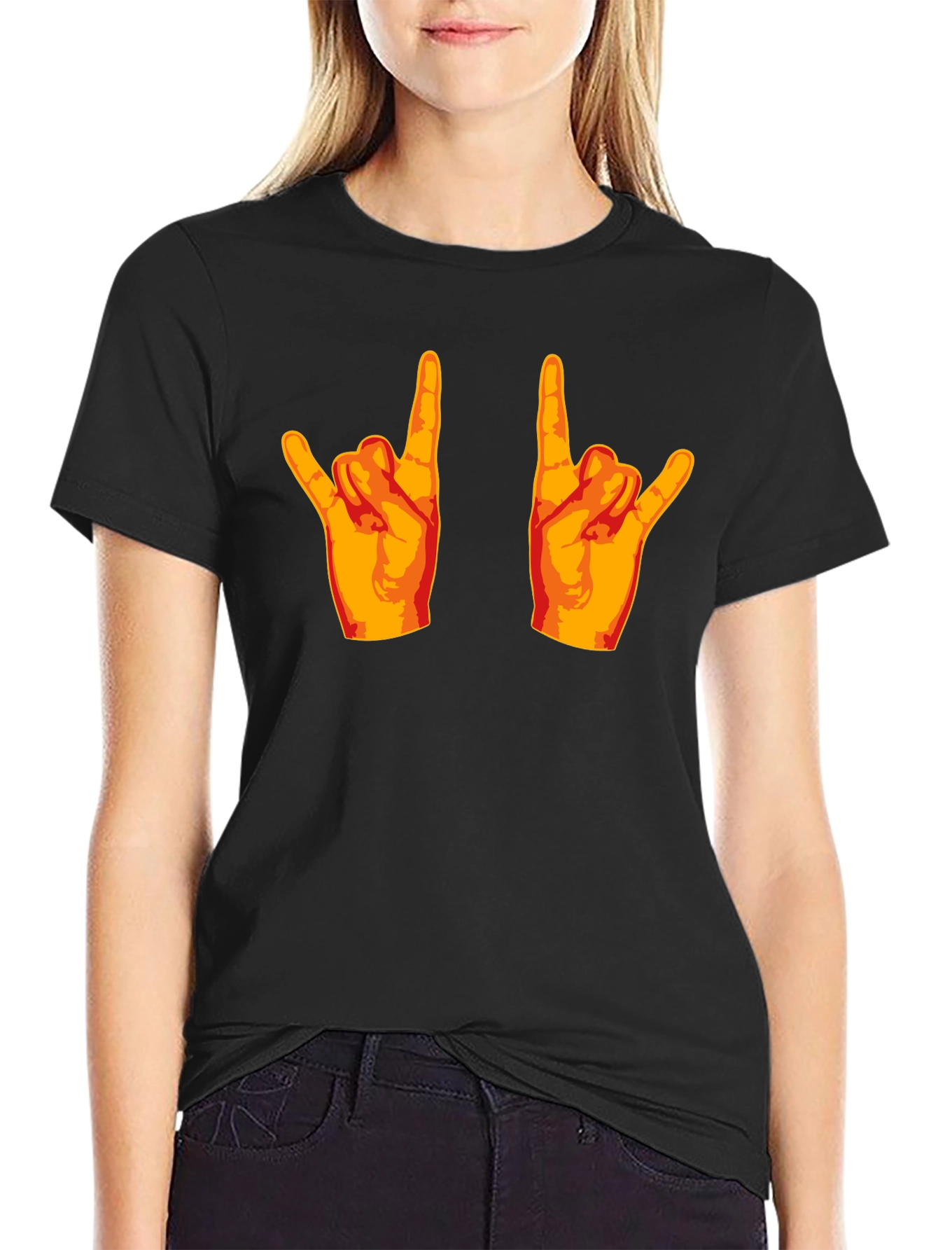 Rock On Gesture Graphic Tee