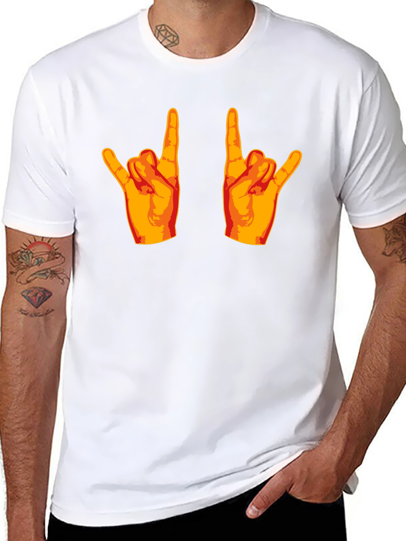 Rock On Gesture Graphic Tee