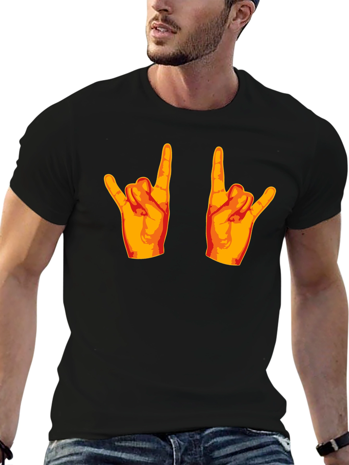 Rock On Gesture Graphic Tee