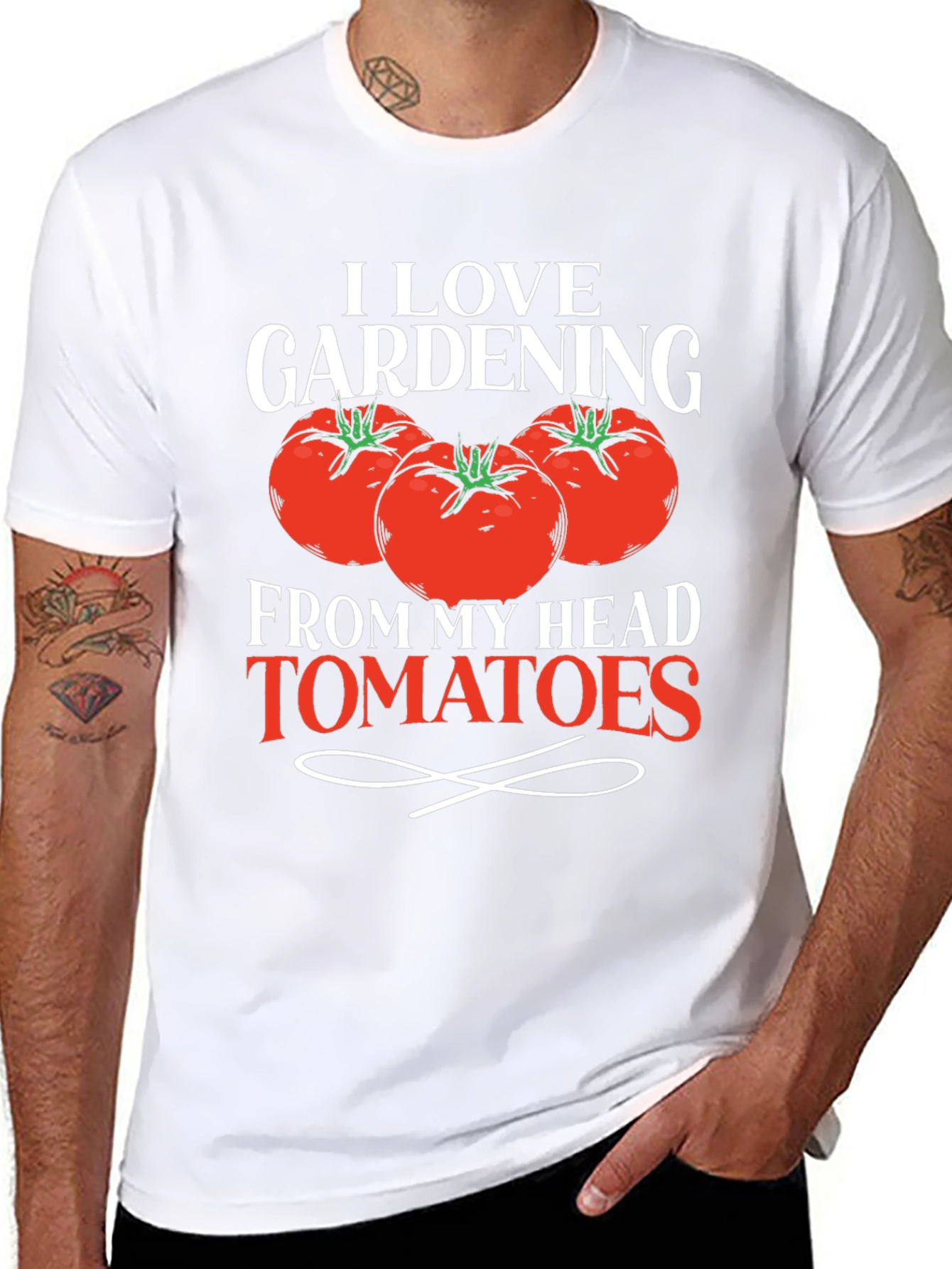 I Love Gardening From My Head Tomatoes T-Shirt