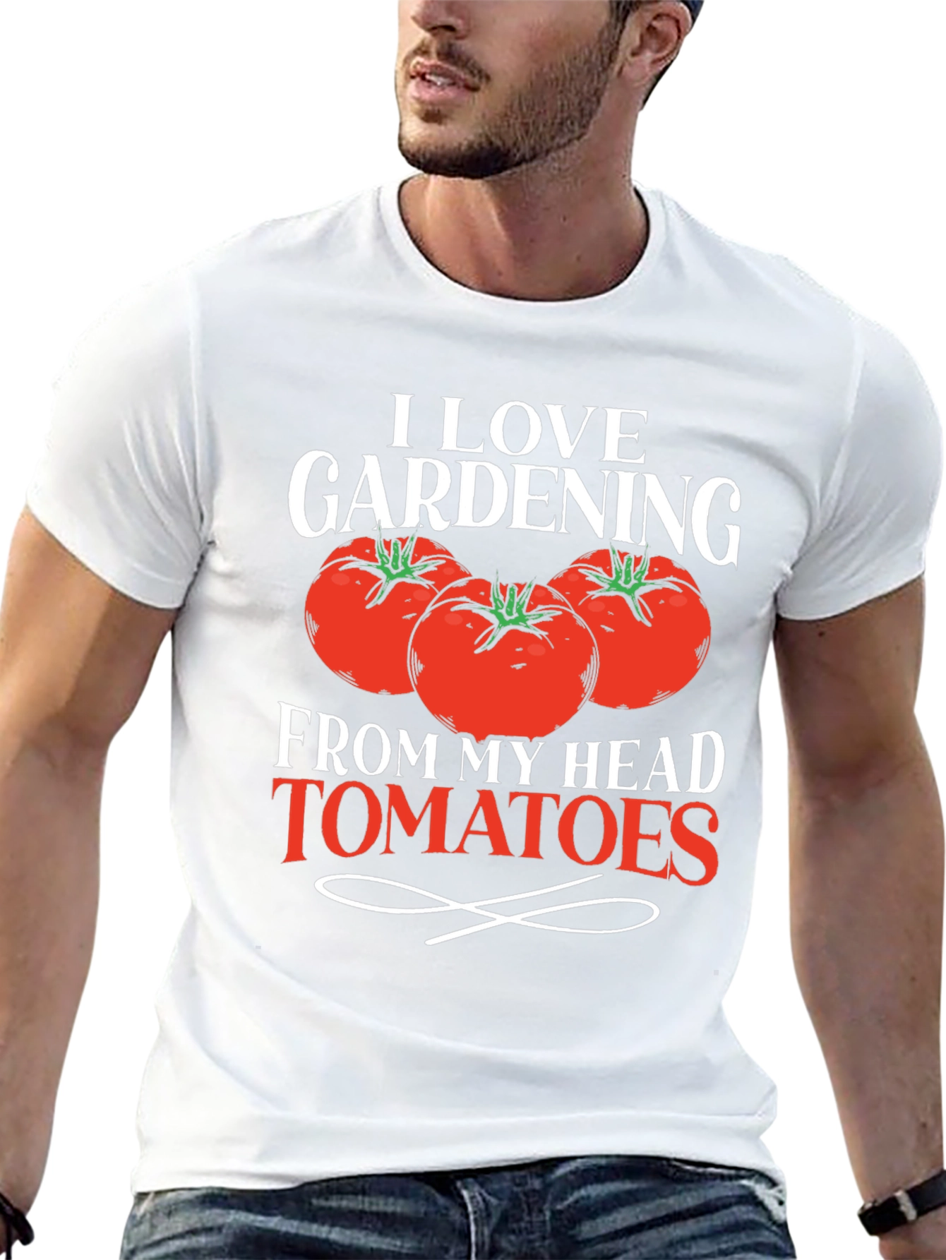 I Love Gardening From My Head Tomatoes T-Shirt