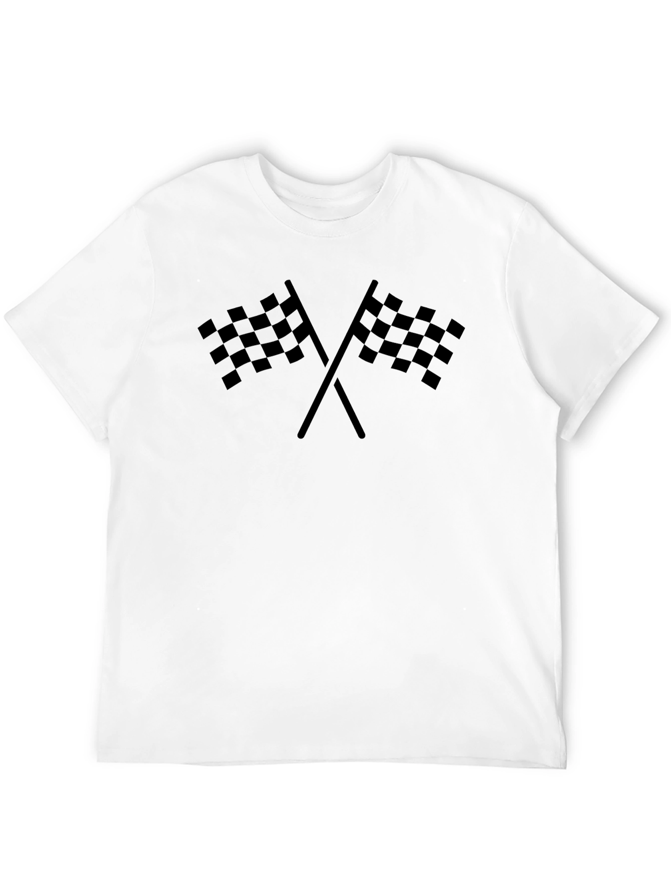 Checkered Flag Graphic Tee - Classic Racing Style
