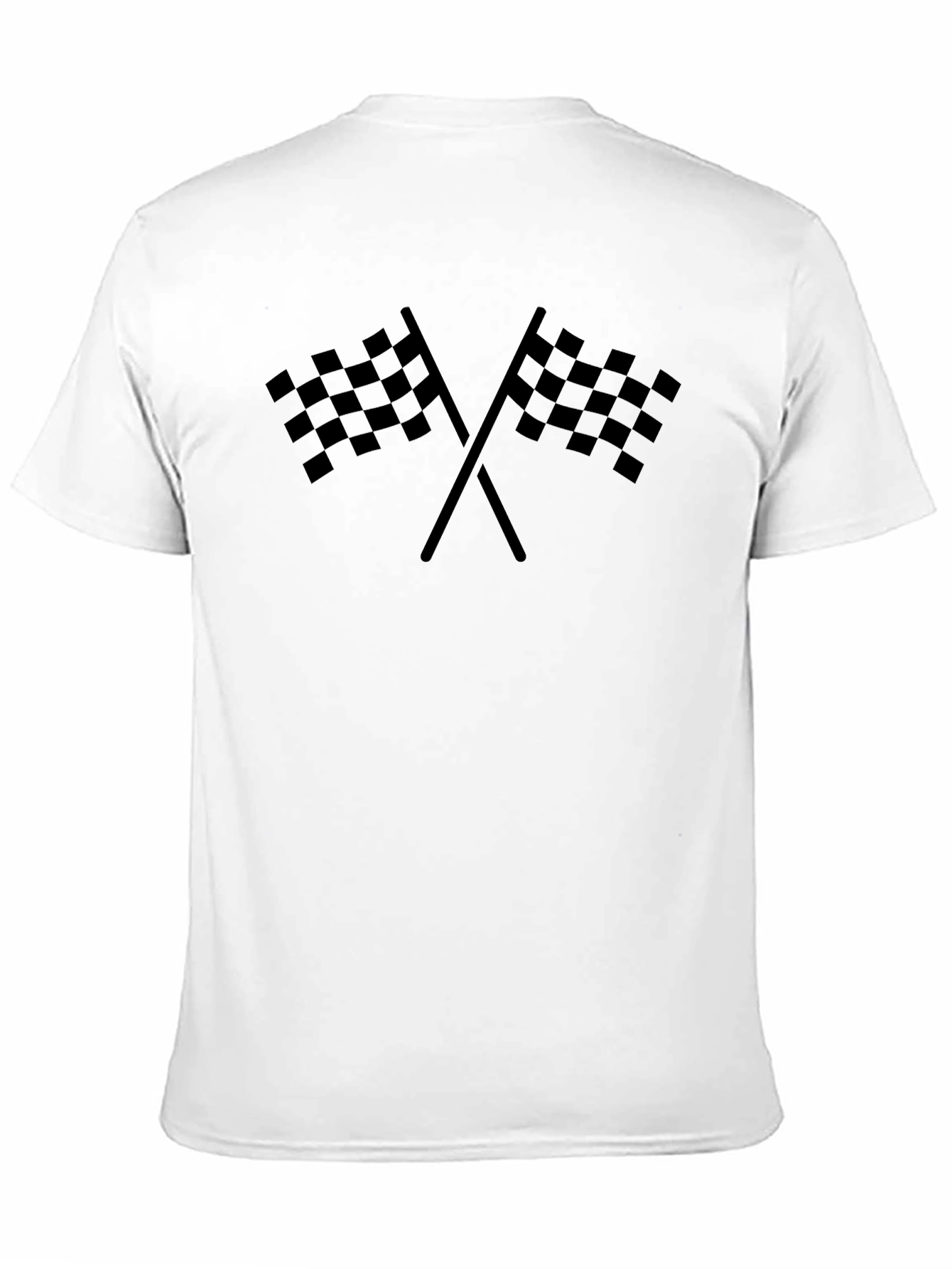 Checkered Flag Graphic Tee - Classic Racing Style