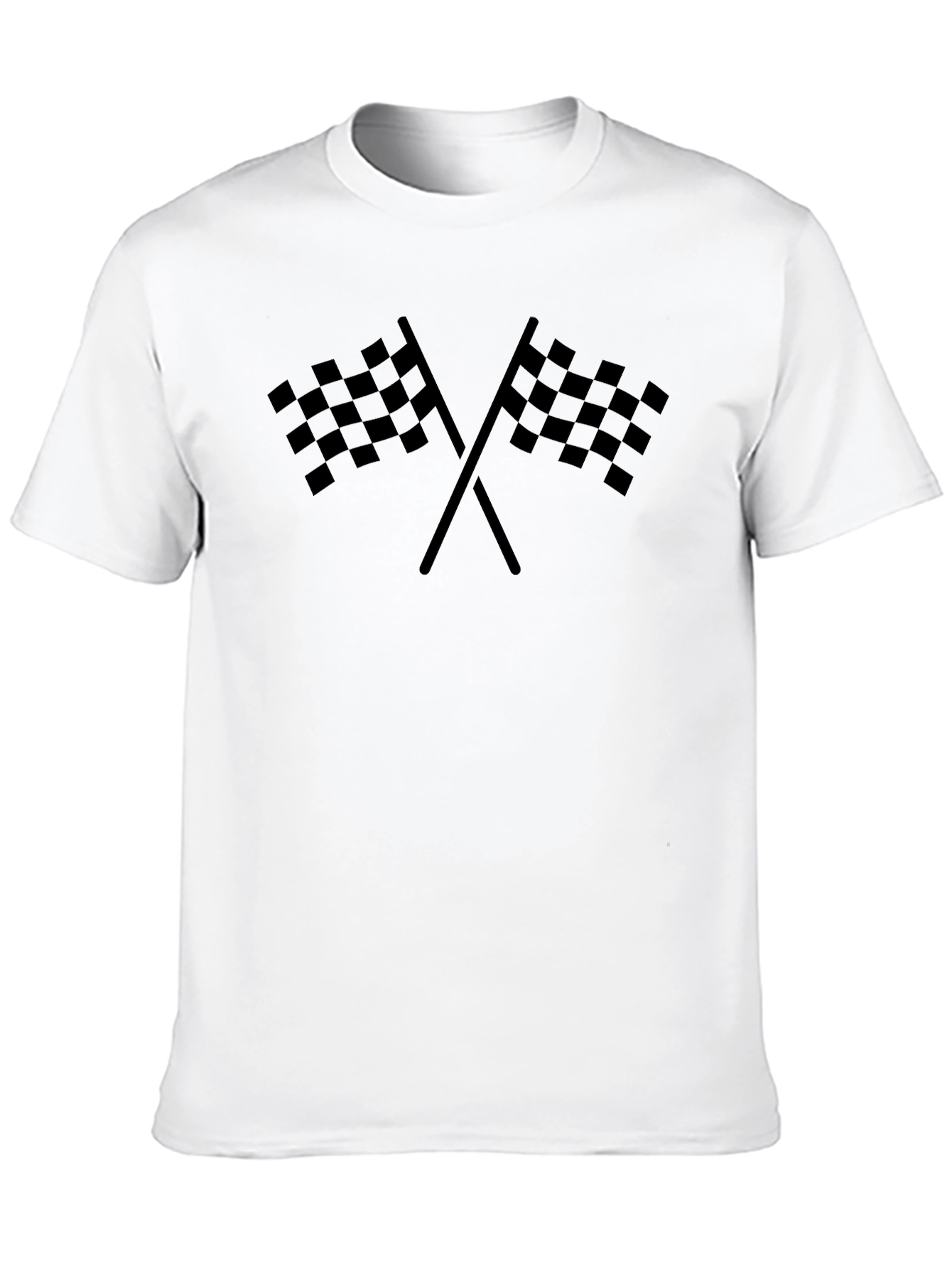 Checkered Flag Graphic Tee - Classic Racing Style