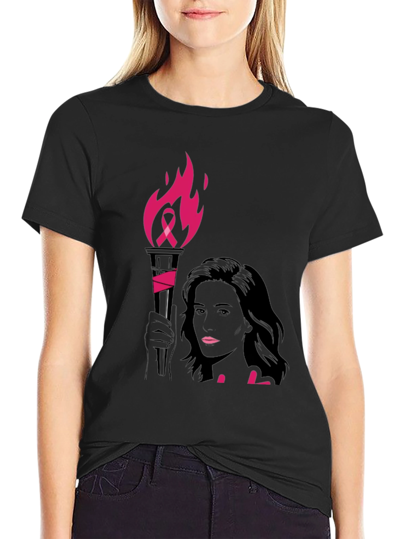 Breast Cancer Awareness Torch T-Shirt