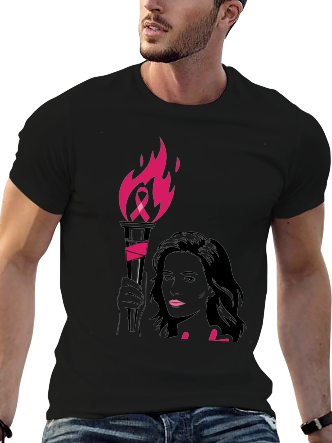 Breast Cancer Awareness Torch T-Shirt