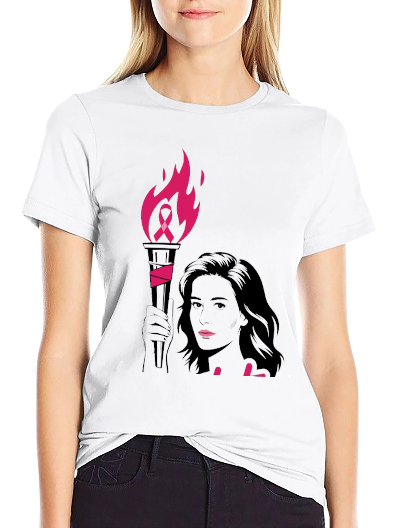 Breast Cancer Awareness Torch T-Shirt
