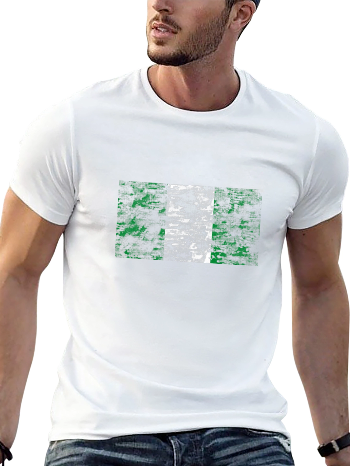 Nigeria Flag Grunge T-Shirt