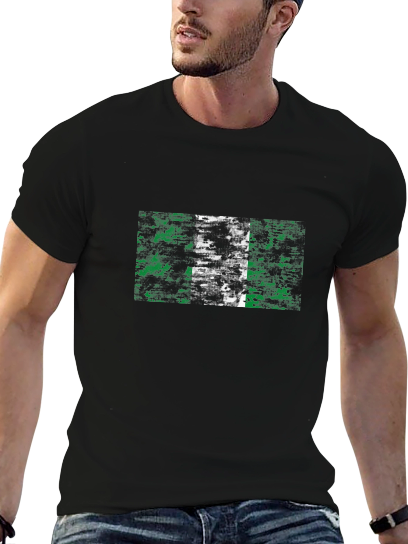 Nigeria Flag Grunge T-Shirt