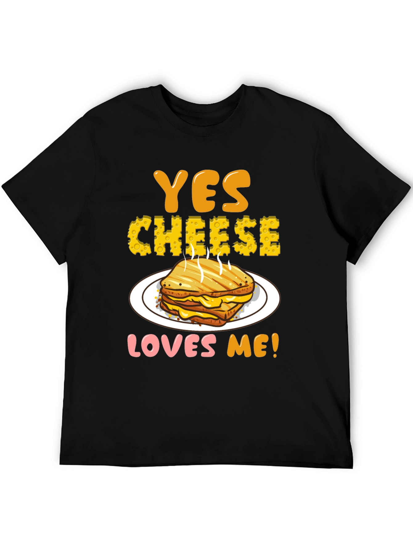 Yes Cheese Loves Me T-Shirt Grilled Cheese Graphic Tee