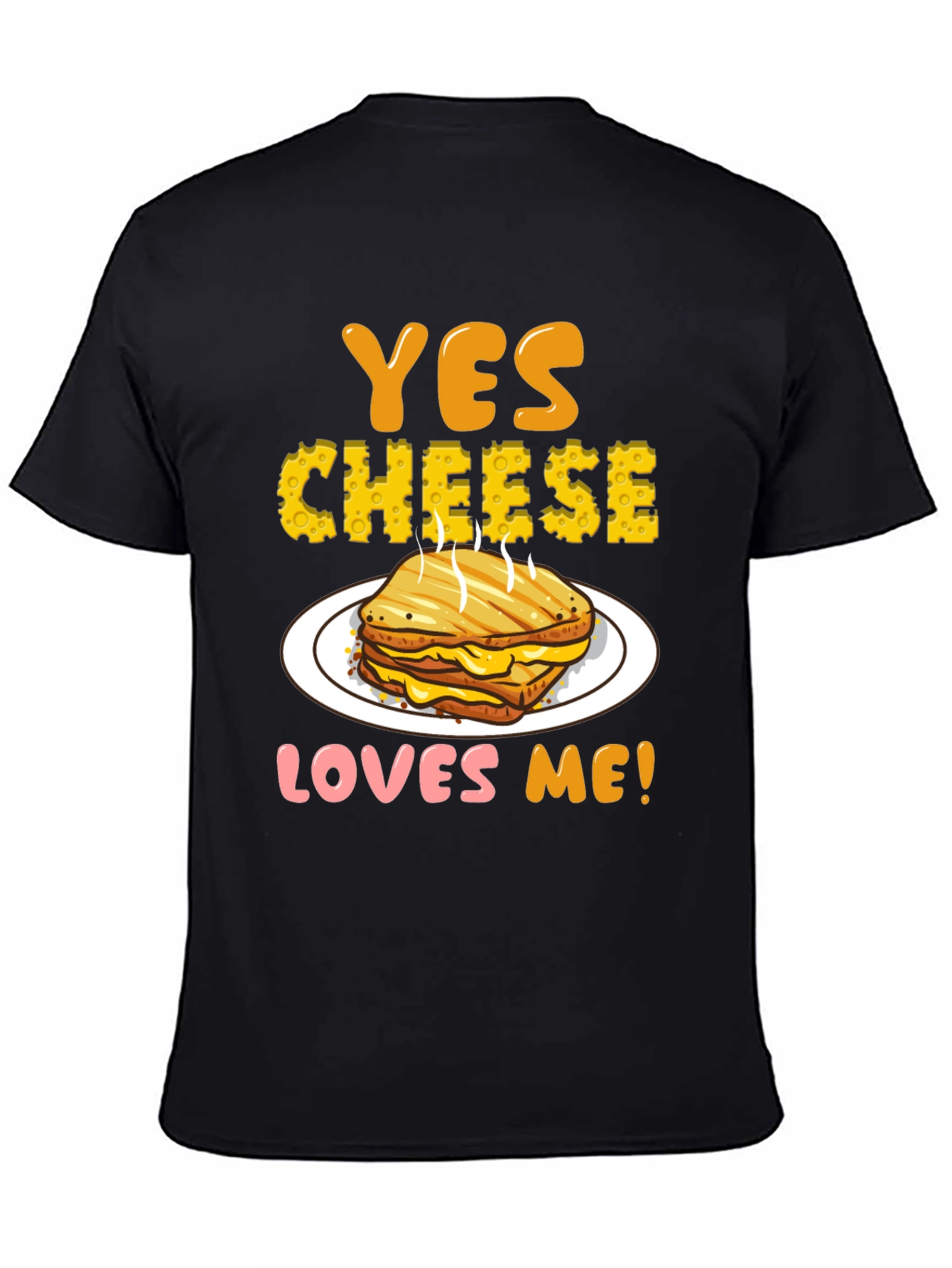 Yes Cheese Loves Me T-Shirt Grilled Cheese Graphic Tee