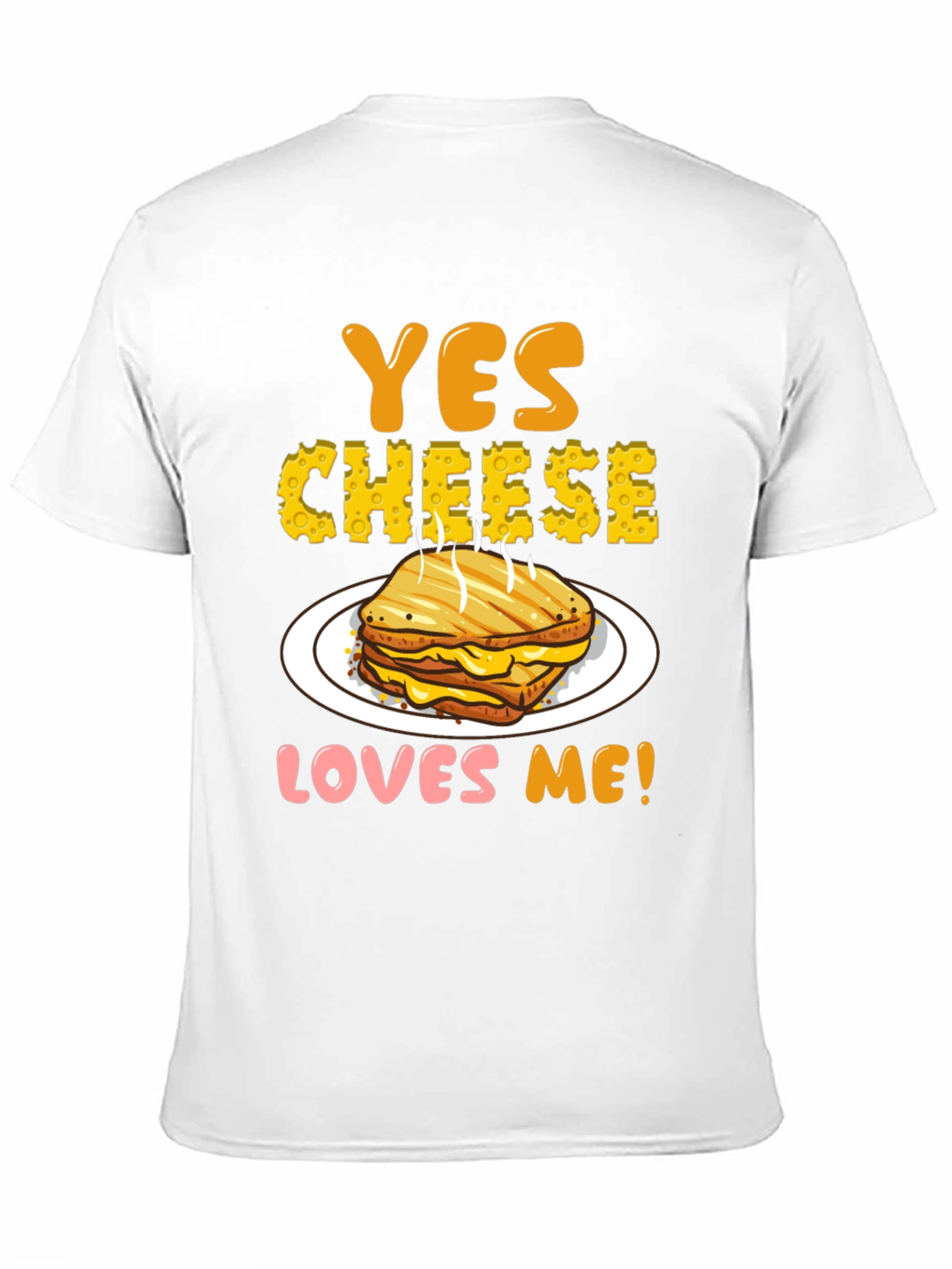 Yes Cheese Loves Me T-Shirt Grilled Cheese Graphic Tee