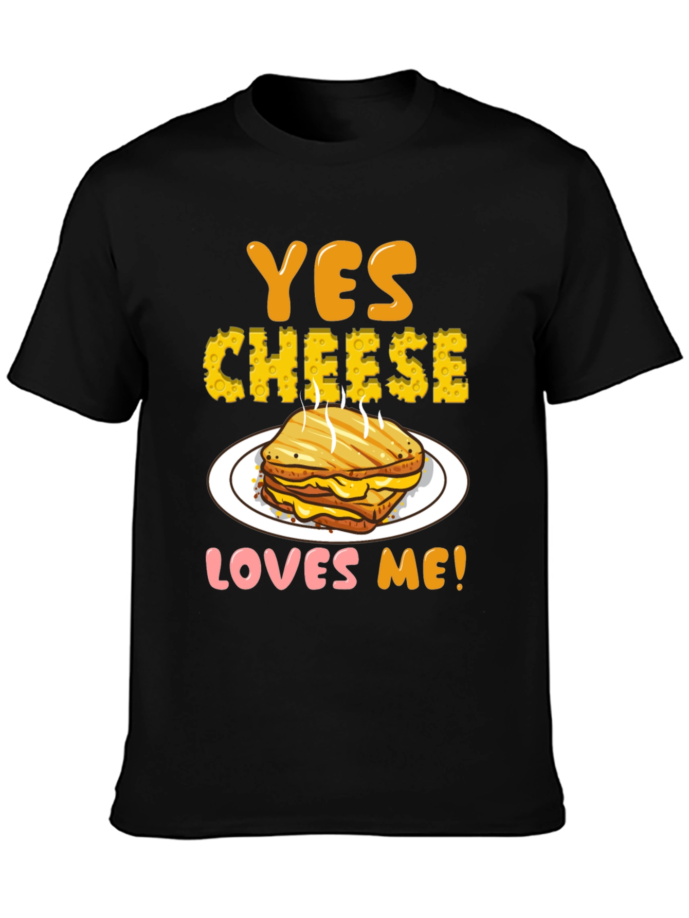 Yes Cheese Loves Me T-Shirt Grilled Cheese Graphic Tee