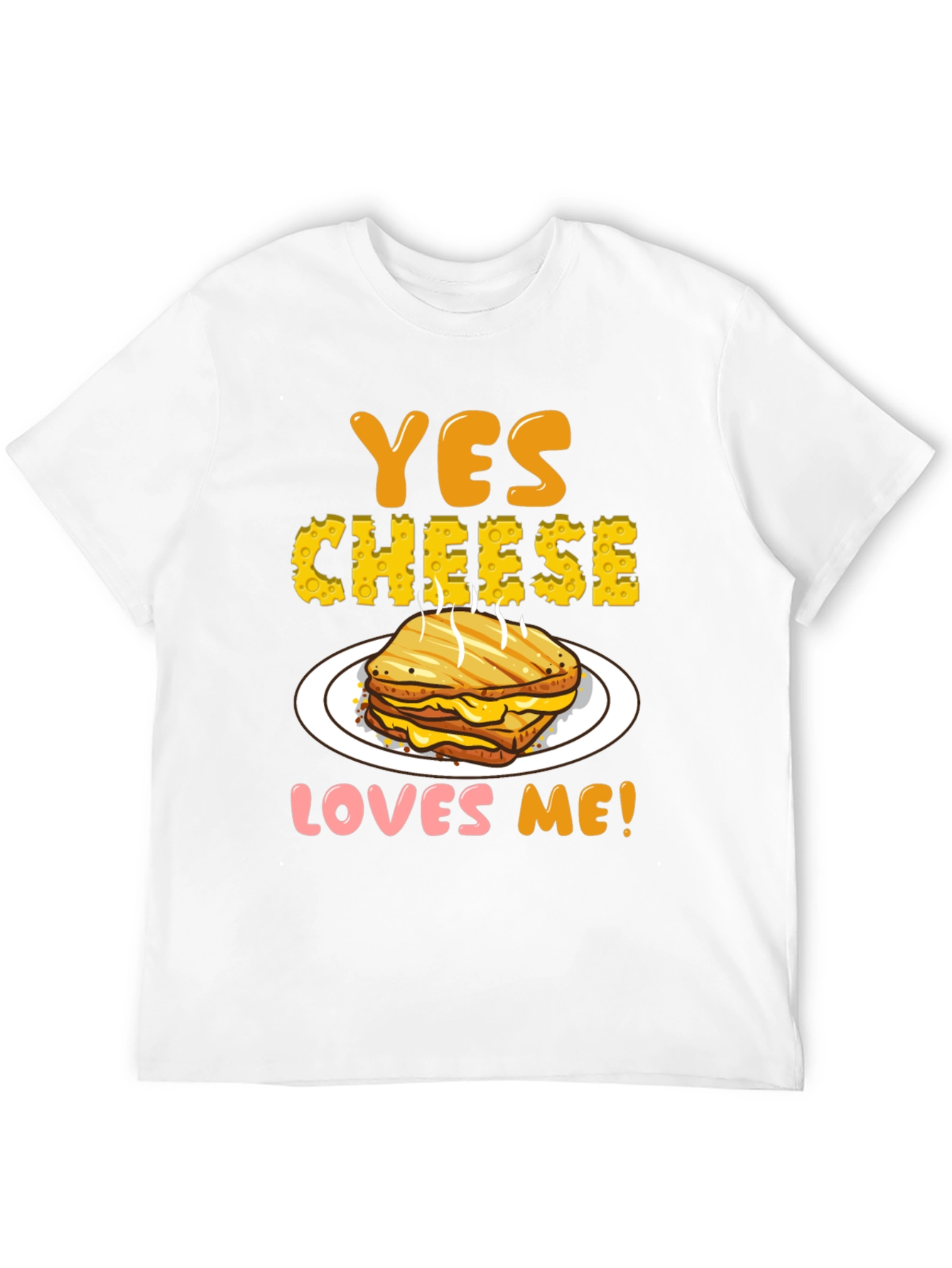 Yes Cheese Loves Me T-Shirt Grilled Cheese Graphic Tee
