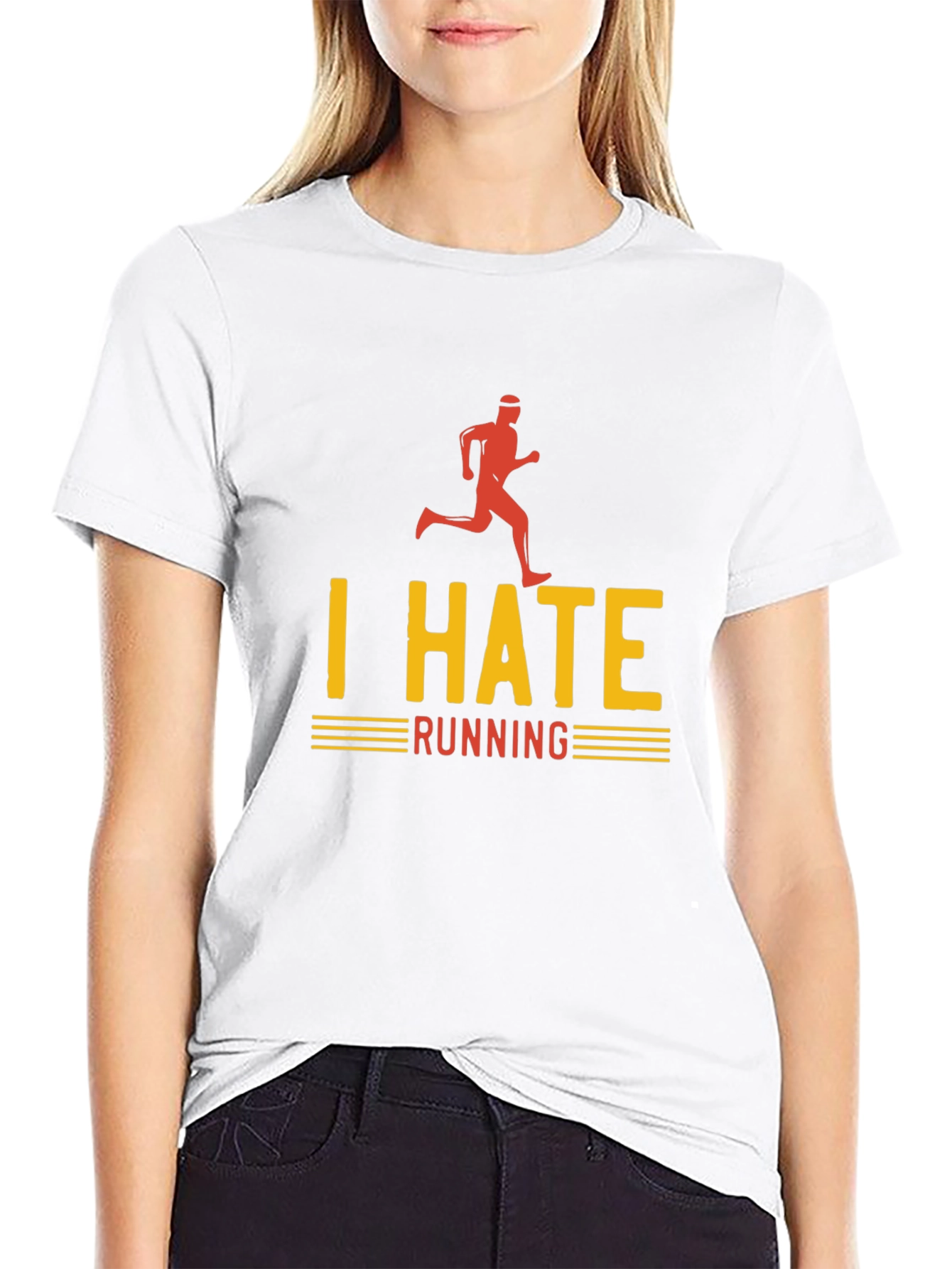 I Hate Running T-Shirt - Funny Anti-Exercise Tee