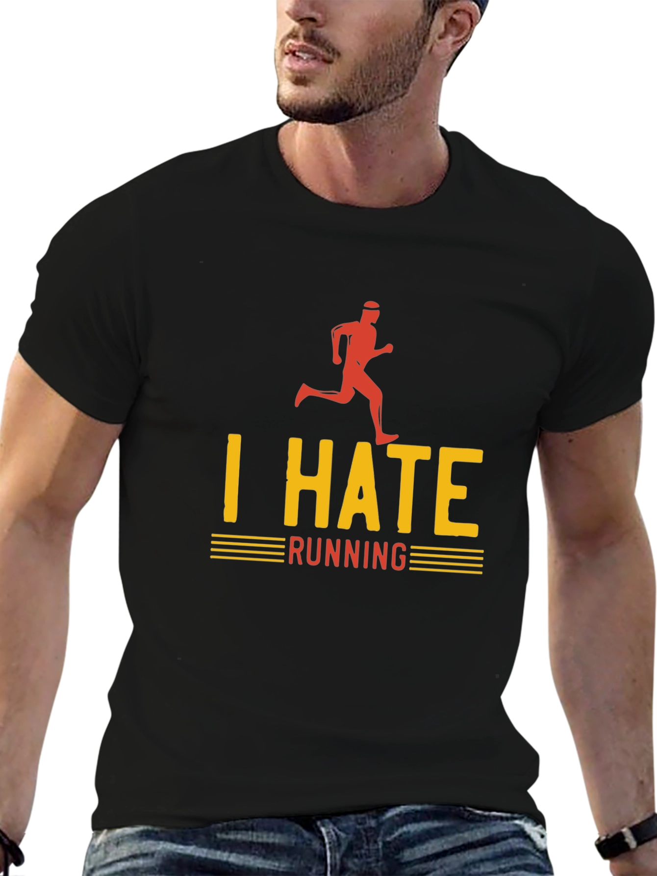 I Hate Running T-Shirt - Funny Anti-Exercise Tee