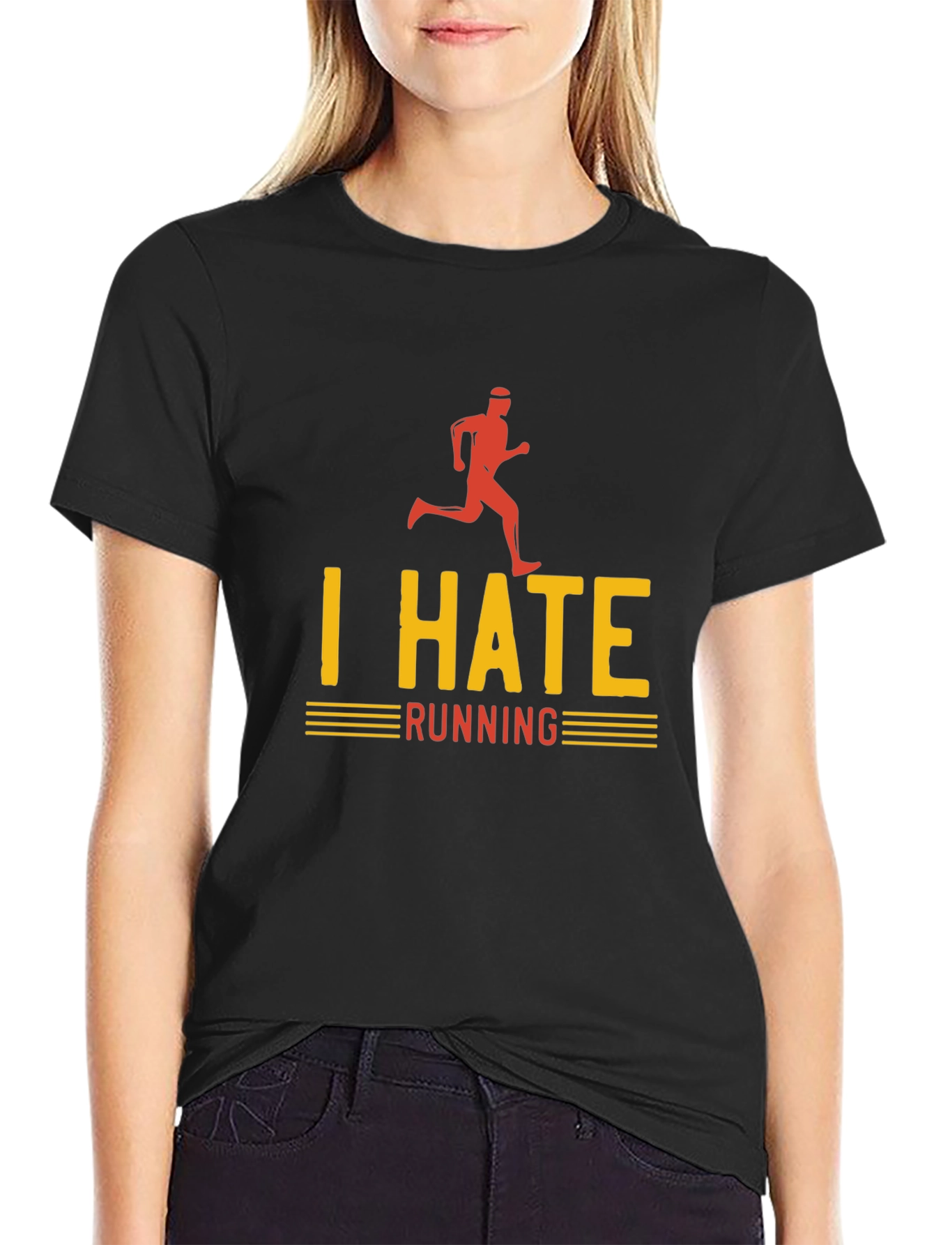 I Hate Running T-Shirt - Funny Anti-Exercise Tee