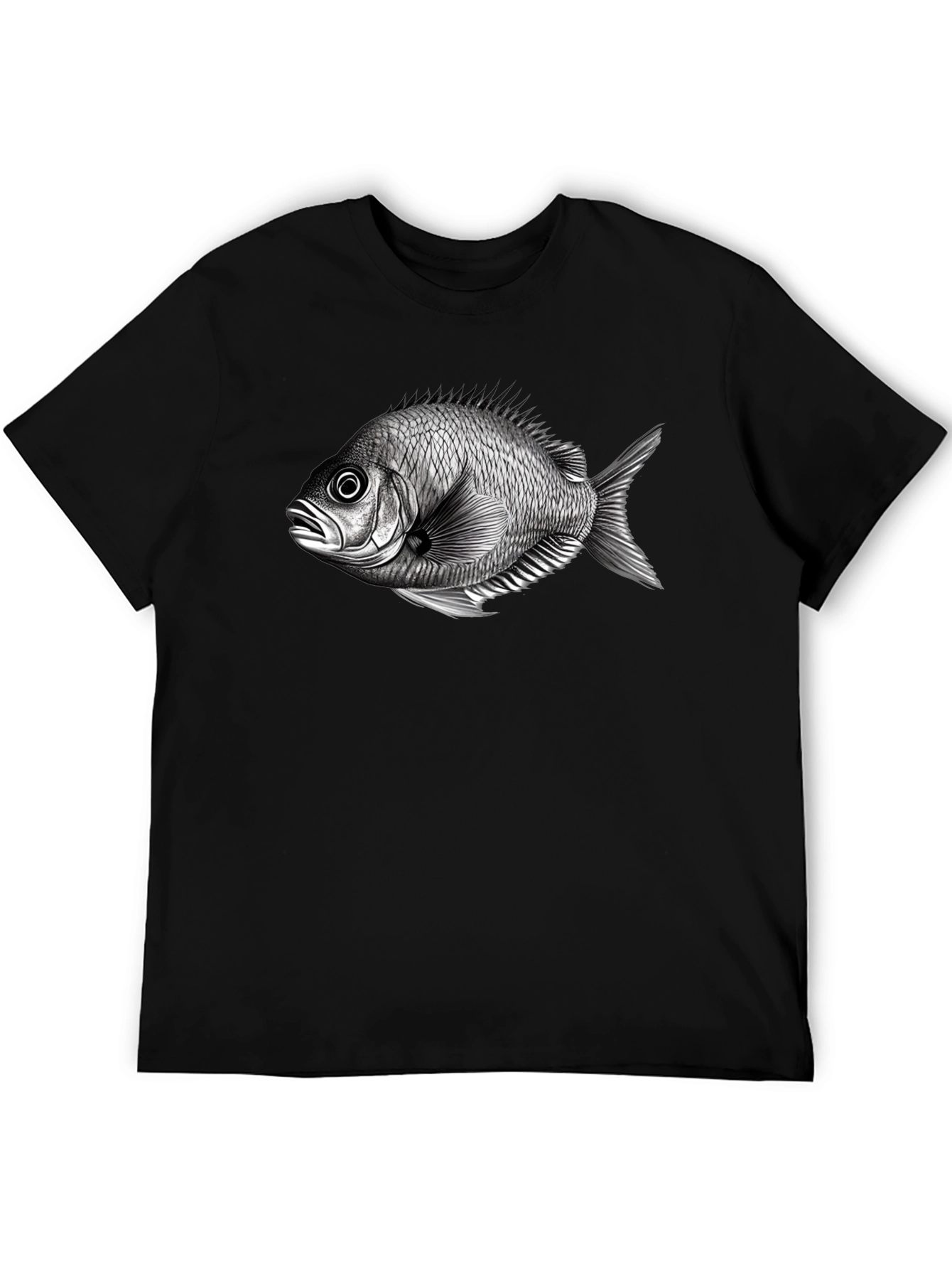 Black Fish Graphic Tee - Unique Print T-Shirt