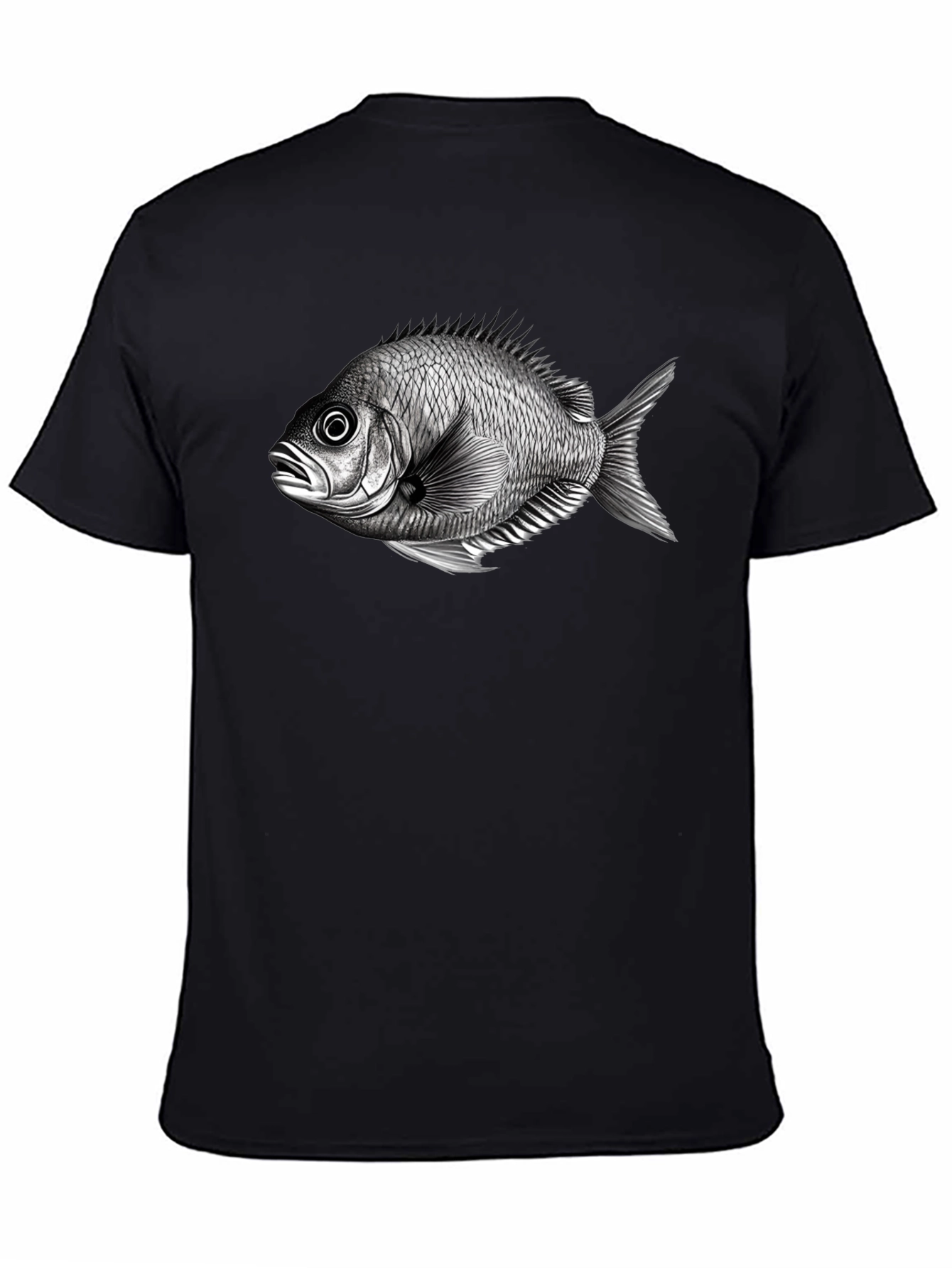 Black Fish Graphic Tee - Unique Print T-Shirt