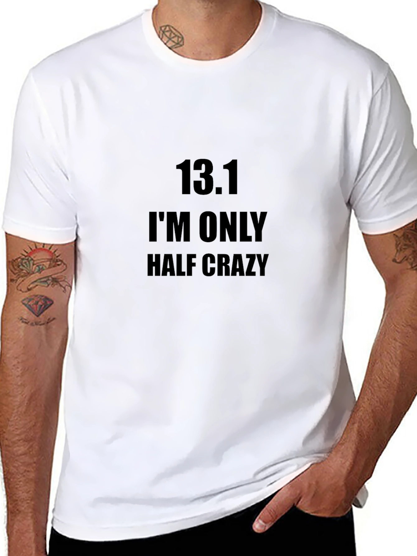 13.1 Half Crazy Marathon Running T-Shirt