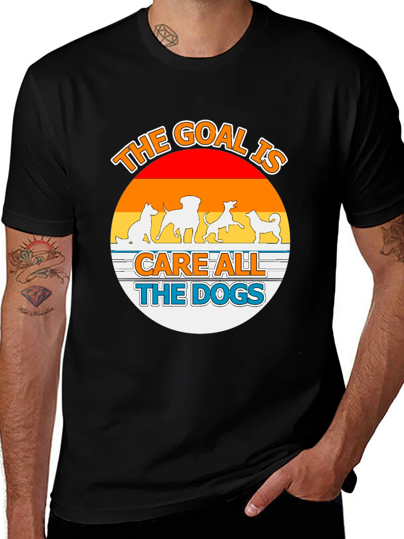 The Goal is Care All the Dogs Graphic Tee