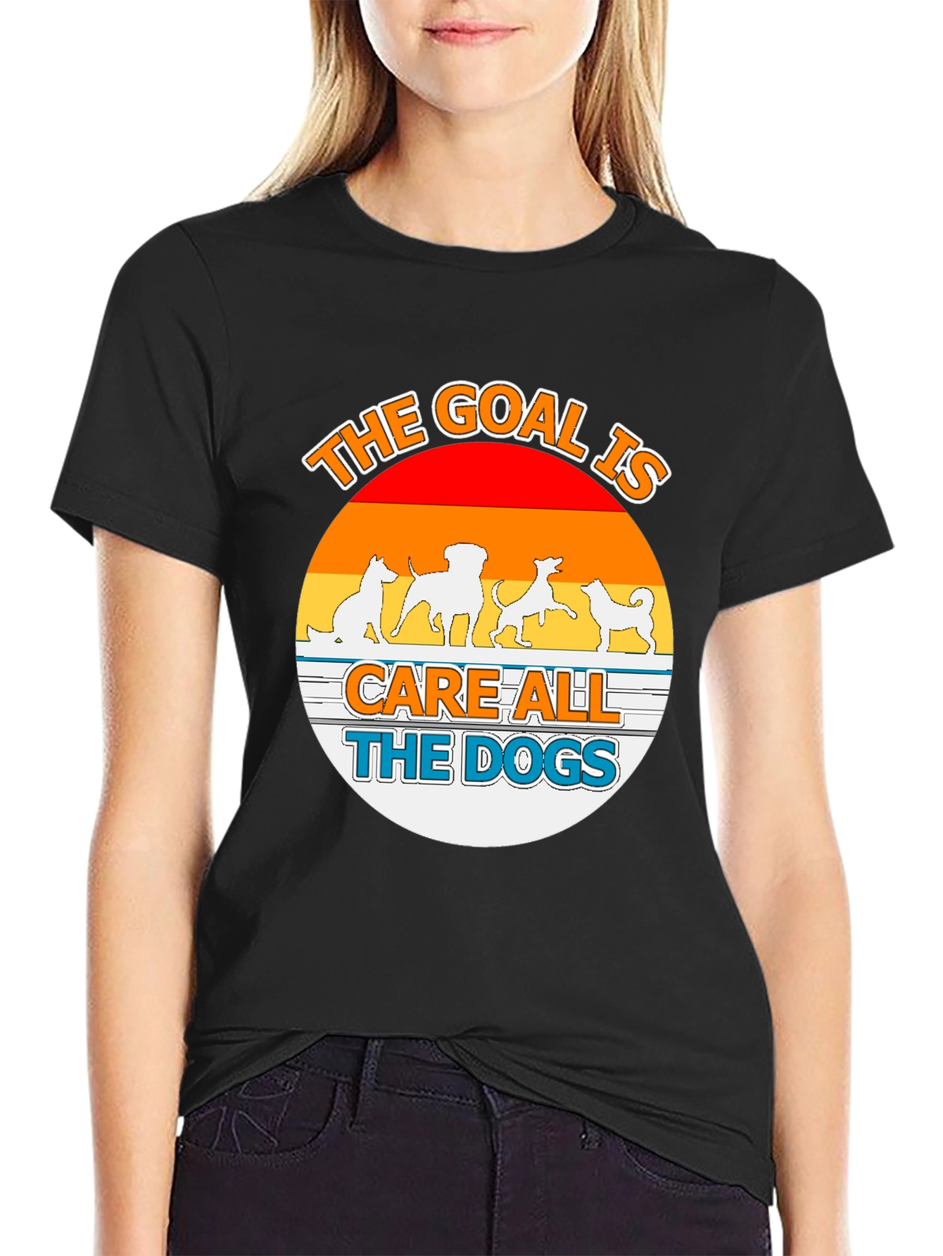 The Goal is Care All the Dogs Graphic Tee