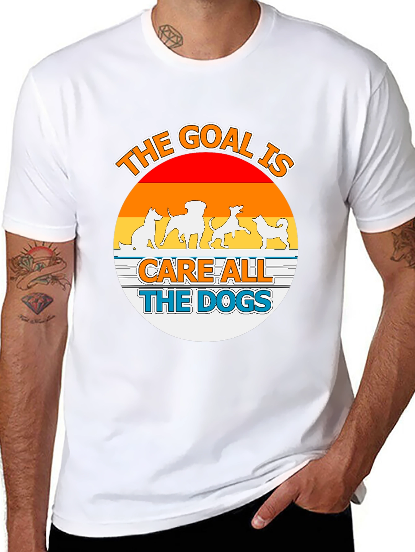 The Goal is Care All the Dogs Graphic Tee