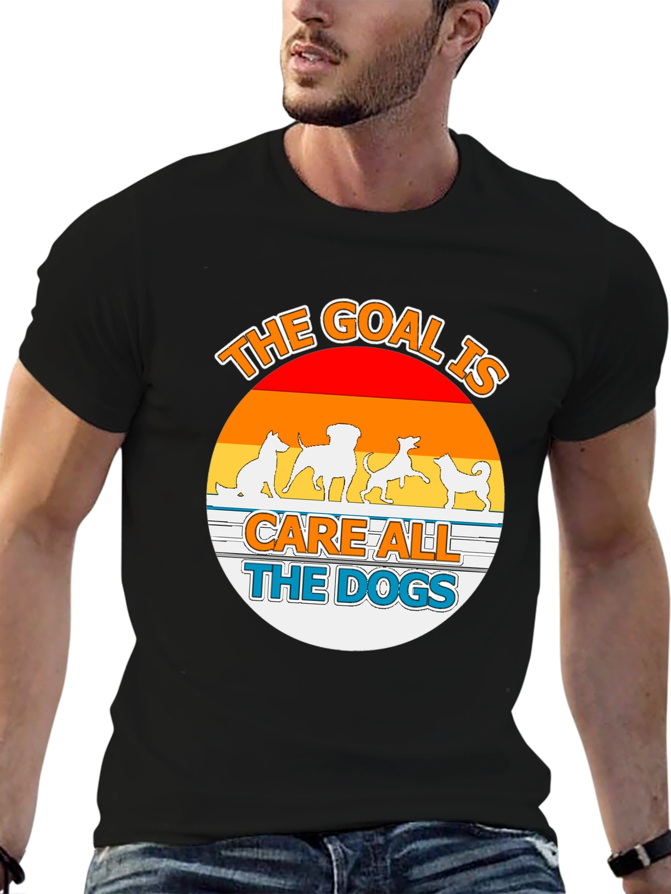 The Goal is Care All the Dogs Graphic Tee