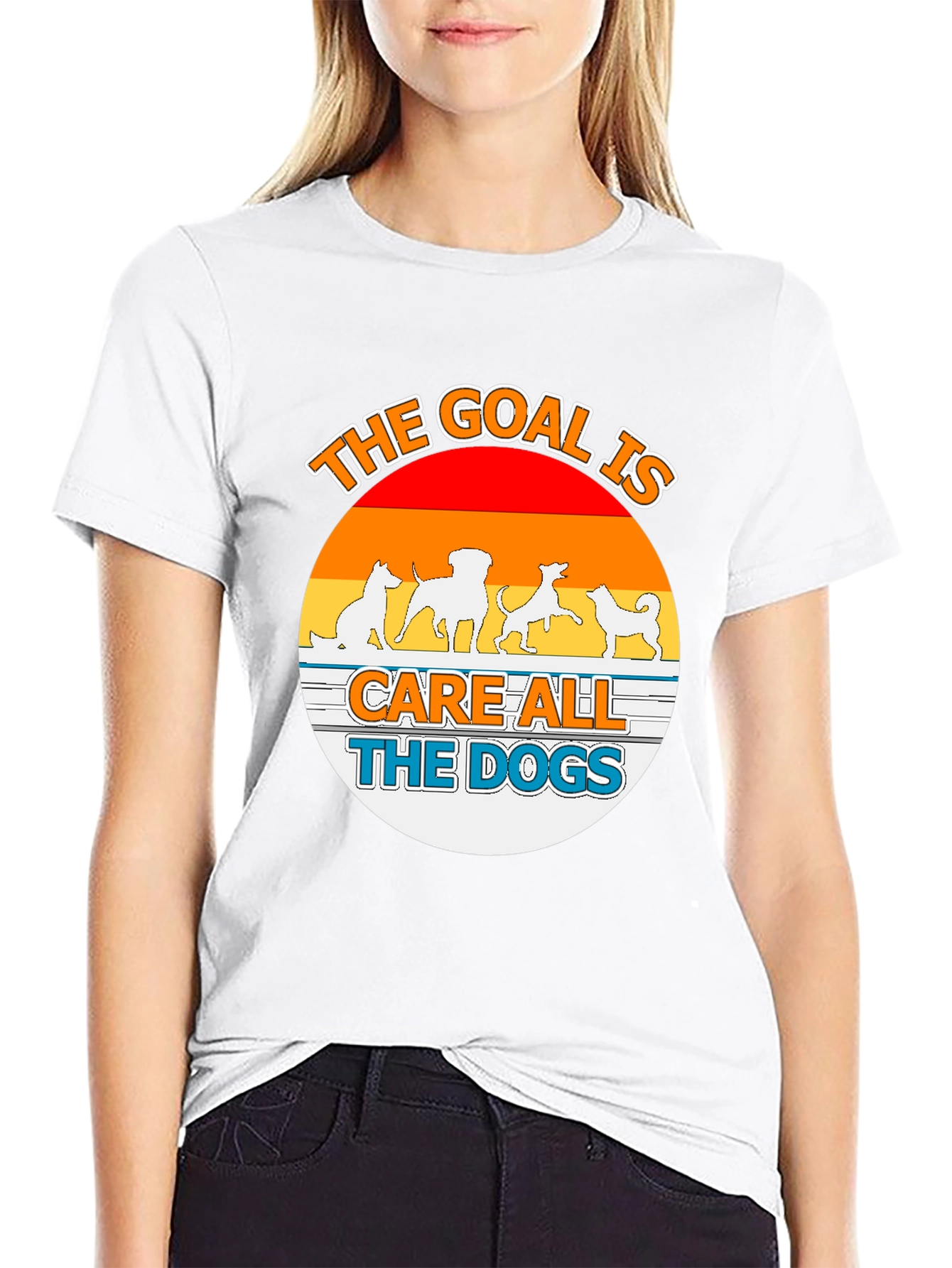 The Goal is Care All the Dogs Graphic Tee