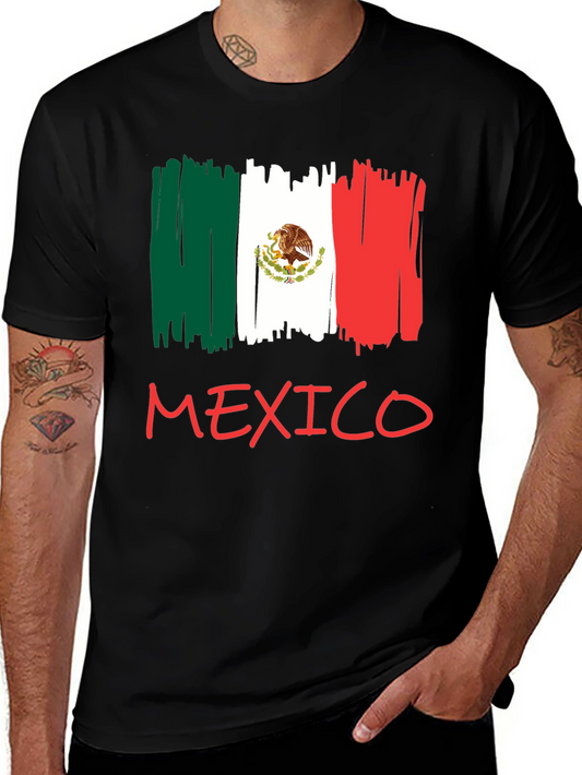 Mexico Flag T-Shirt - Black