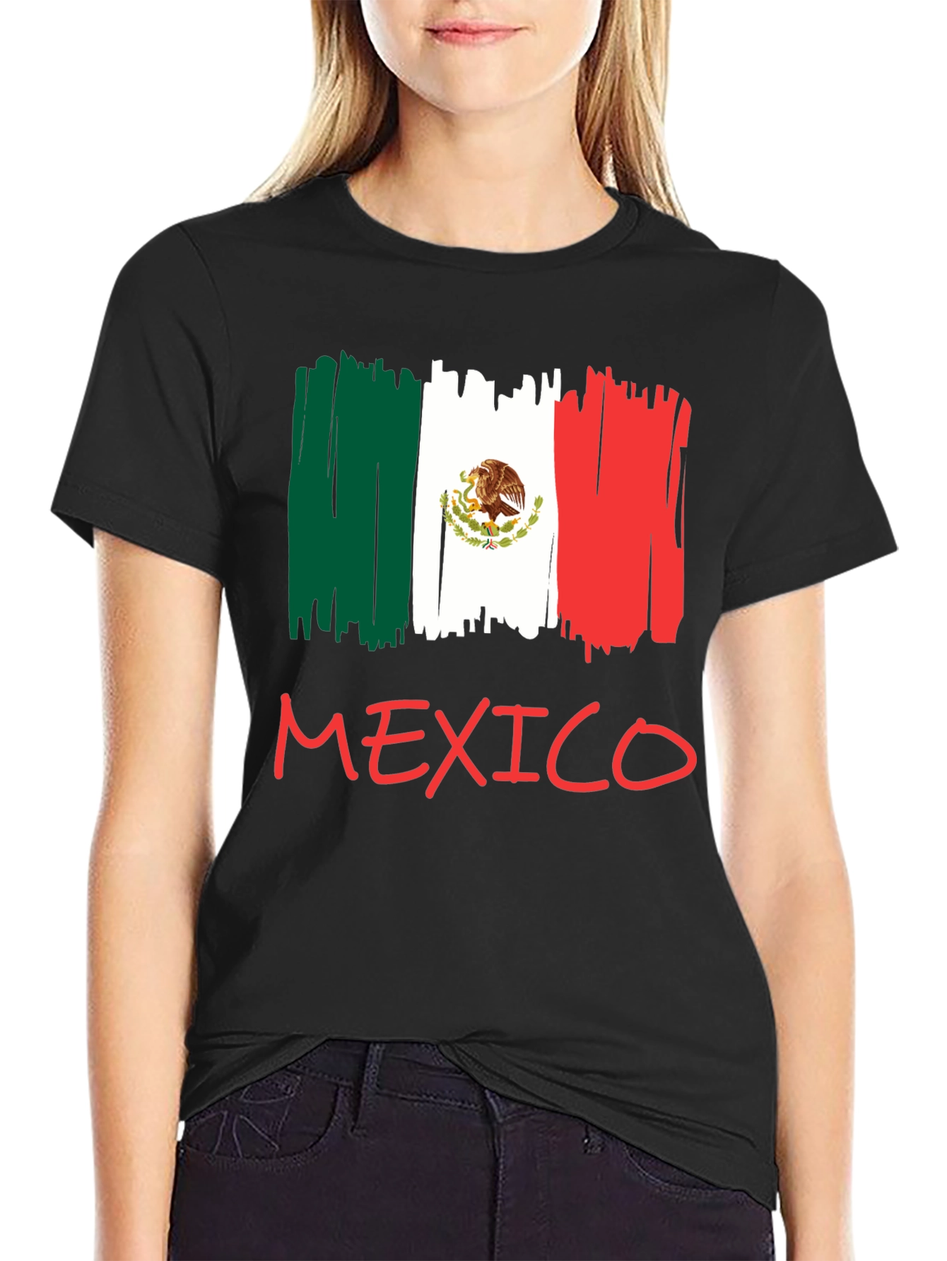 Mexico Flag T-Shirt - Black