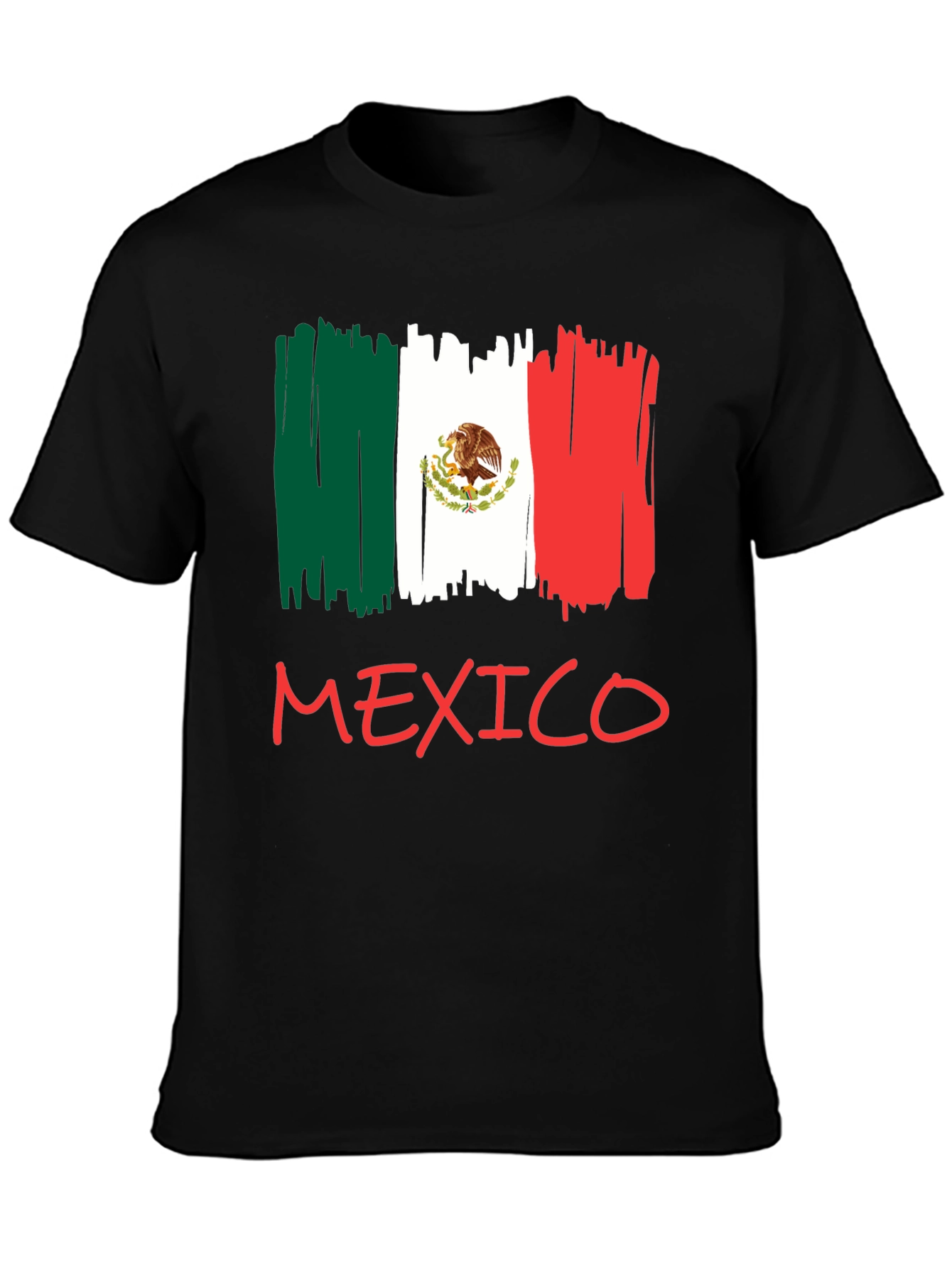Mexico Flag T-Shirt - Black
