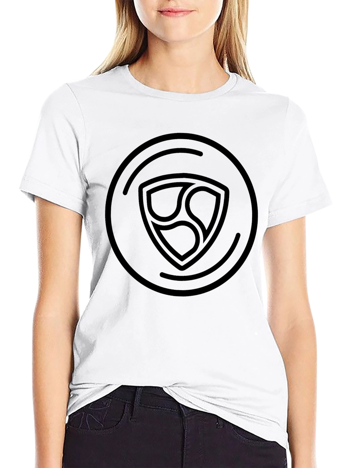Black NEM Logo Graphic Tee - Crypto Fashion