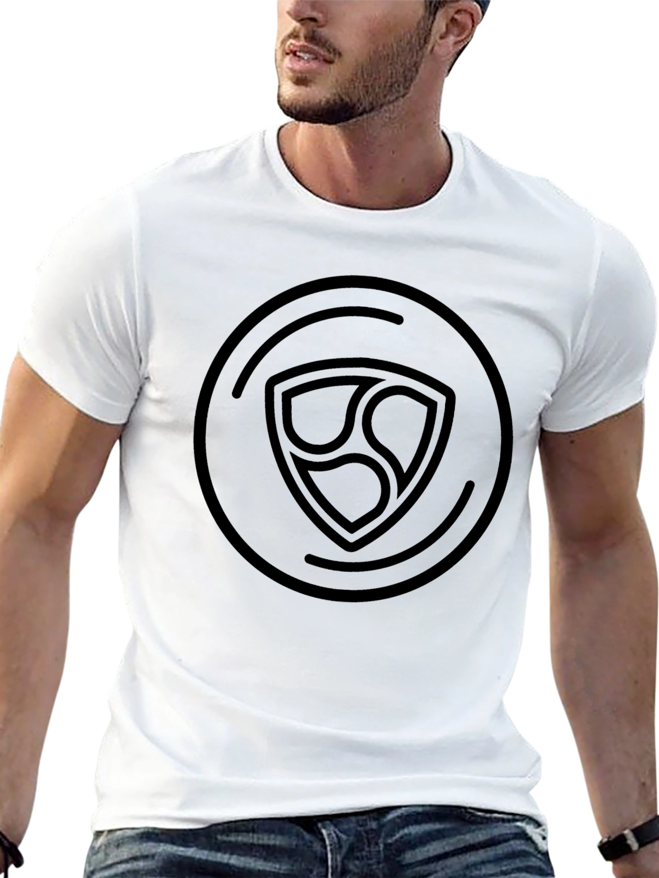 Black NEM Logo Graphic Tee - Crypto Fashion