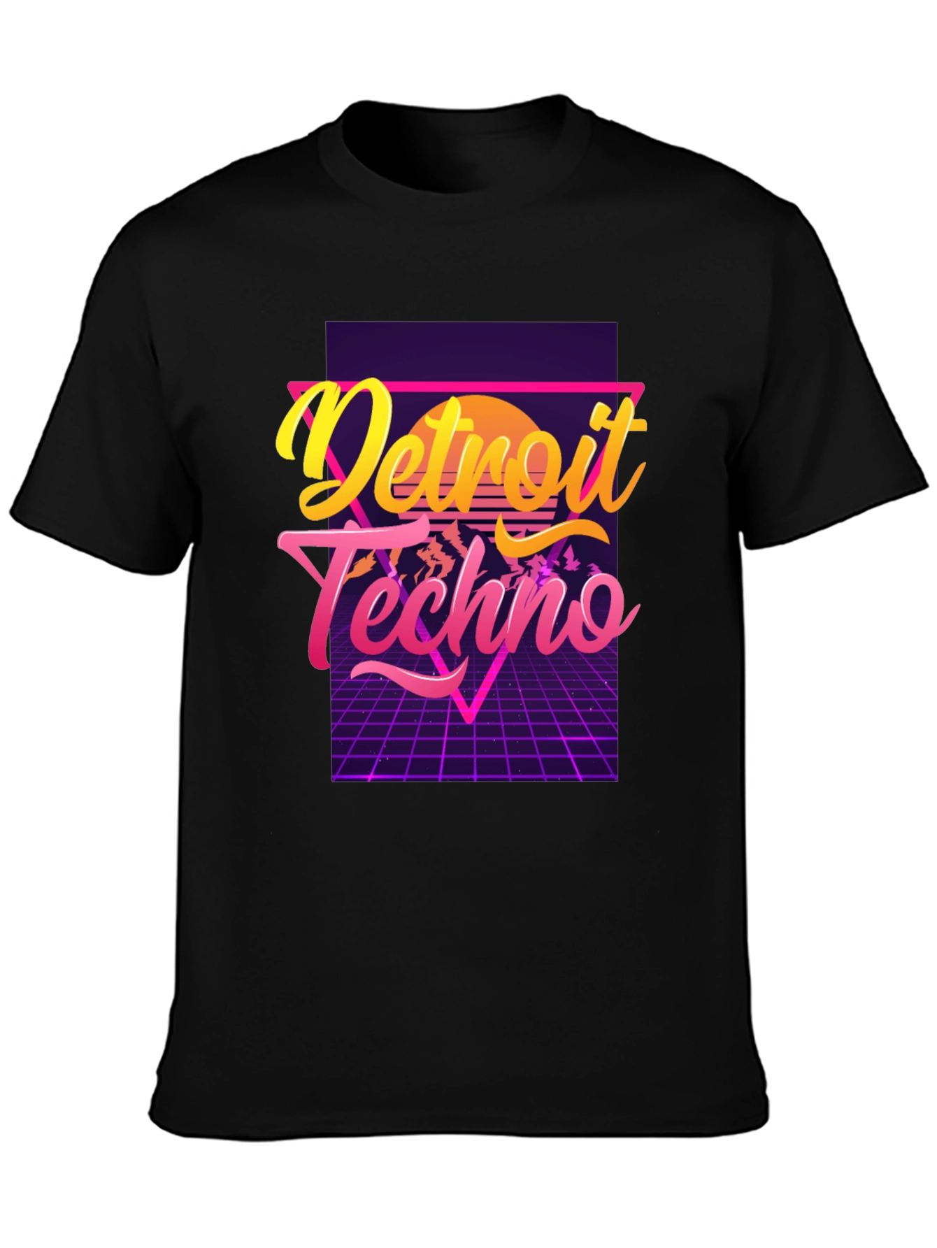Detroit Techno T-Shirt 80s Synthwave Design