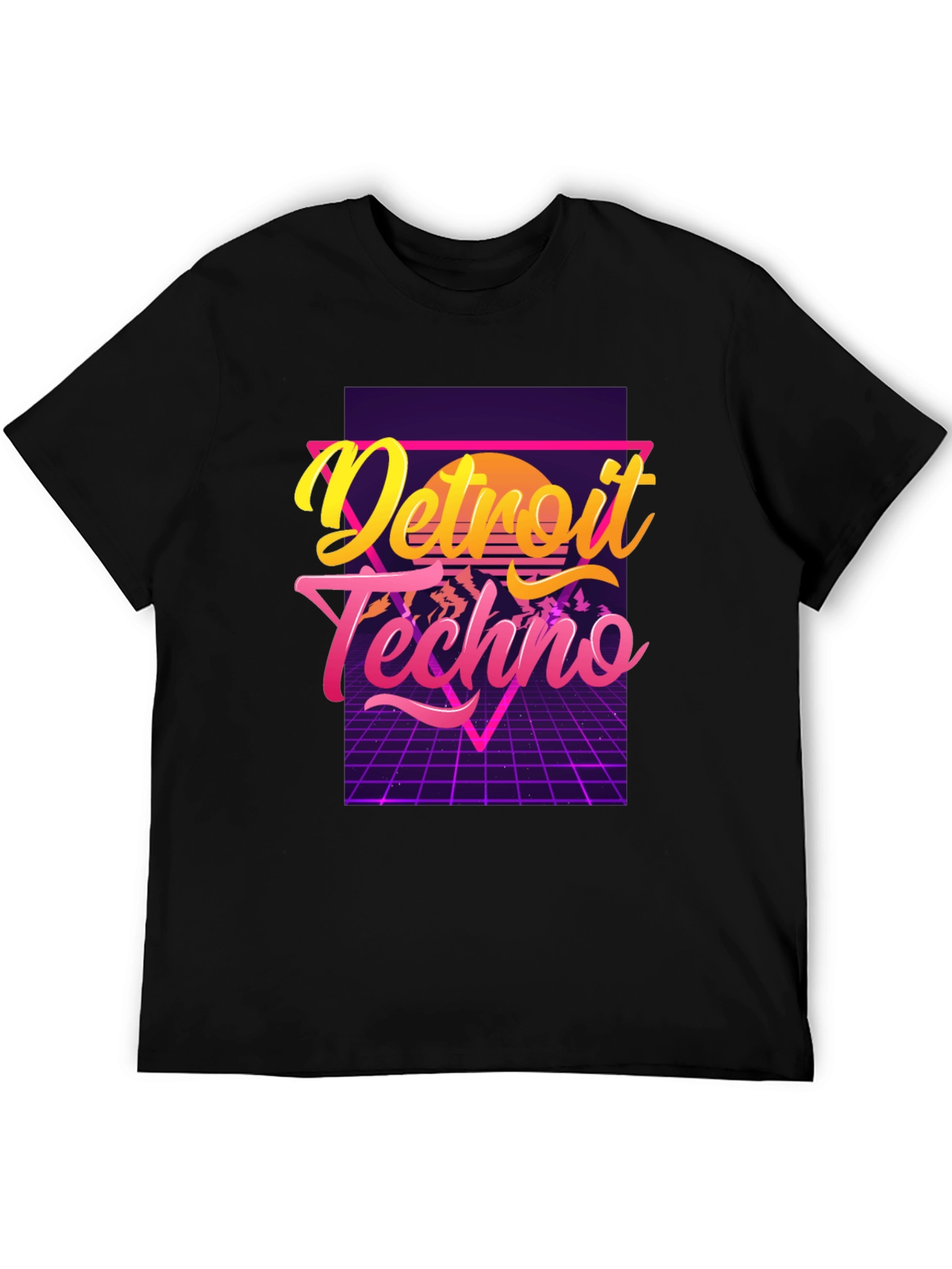 Detroit Techno T-Shirt 80s Synthwave Design